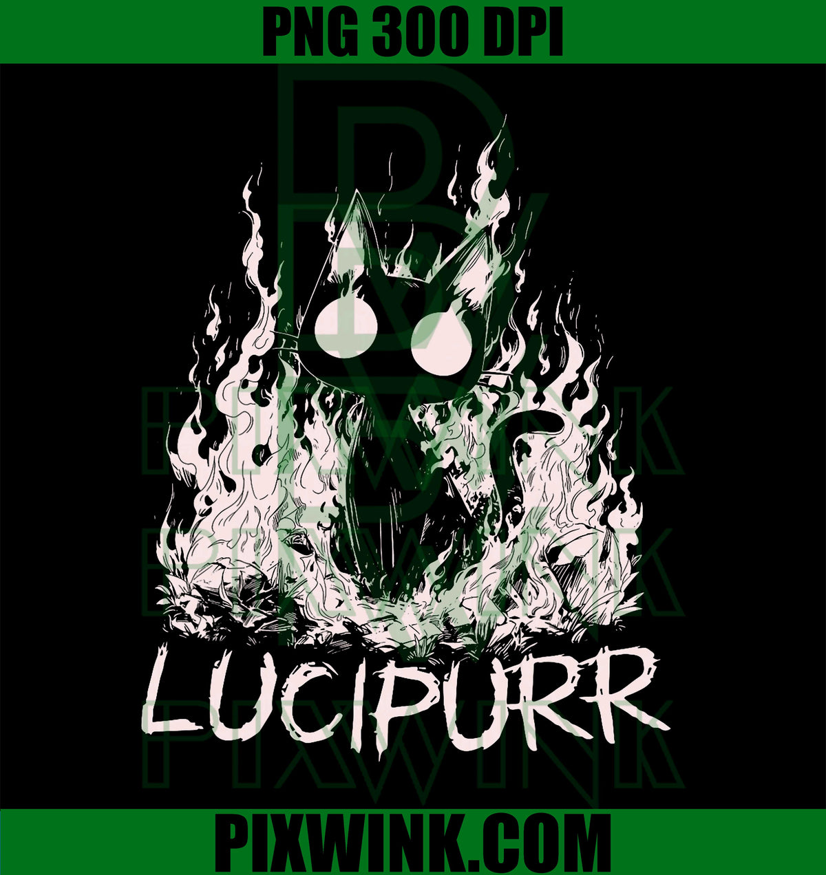 Lucipurr Cat Lover Lucifer Baphomet Demon Kitty PNG
