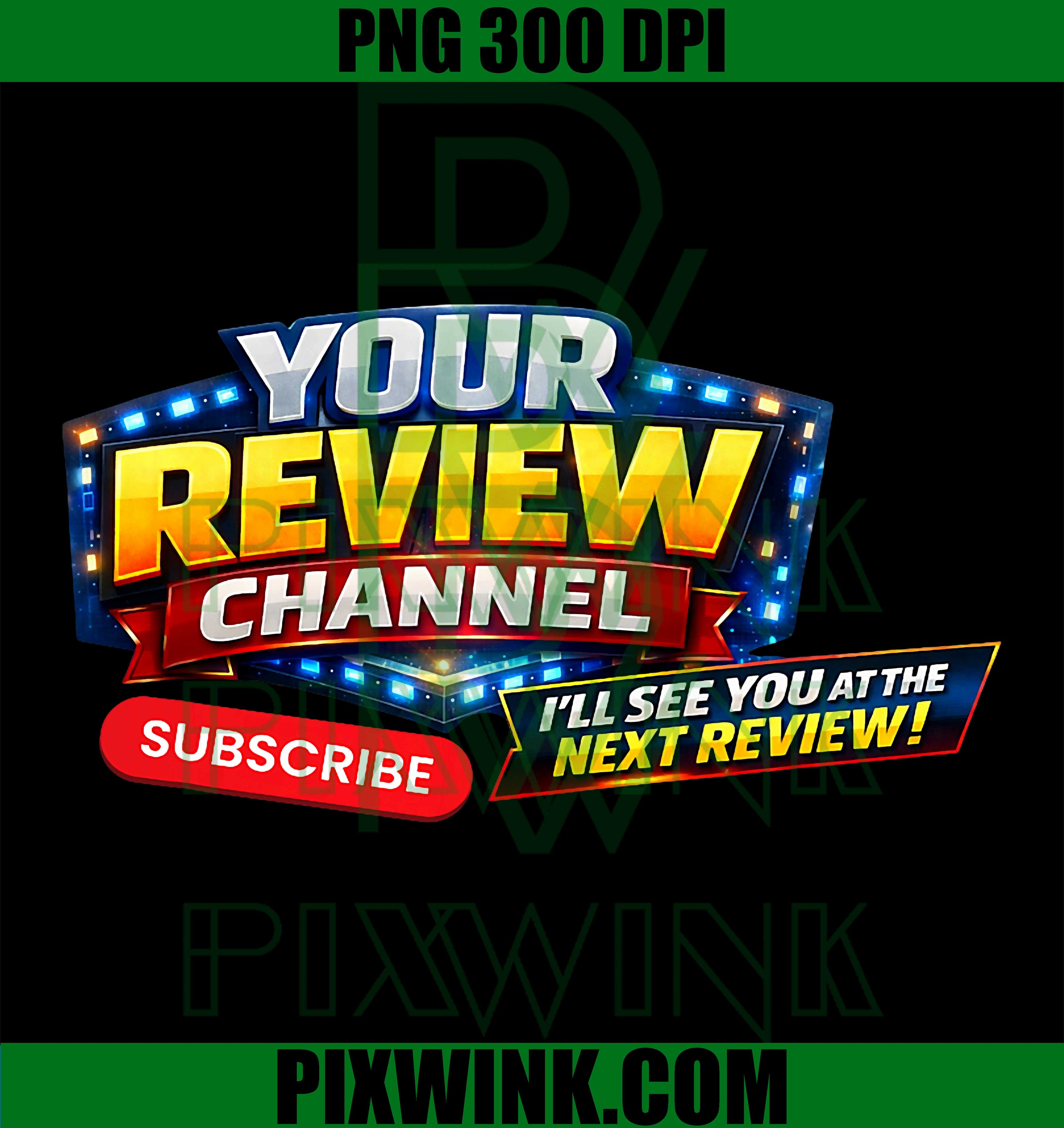 Your Review Channel Subscribe PNG, Content Creator Social Media Graphic PNG