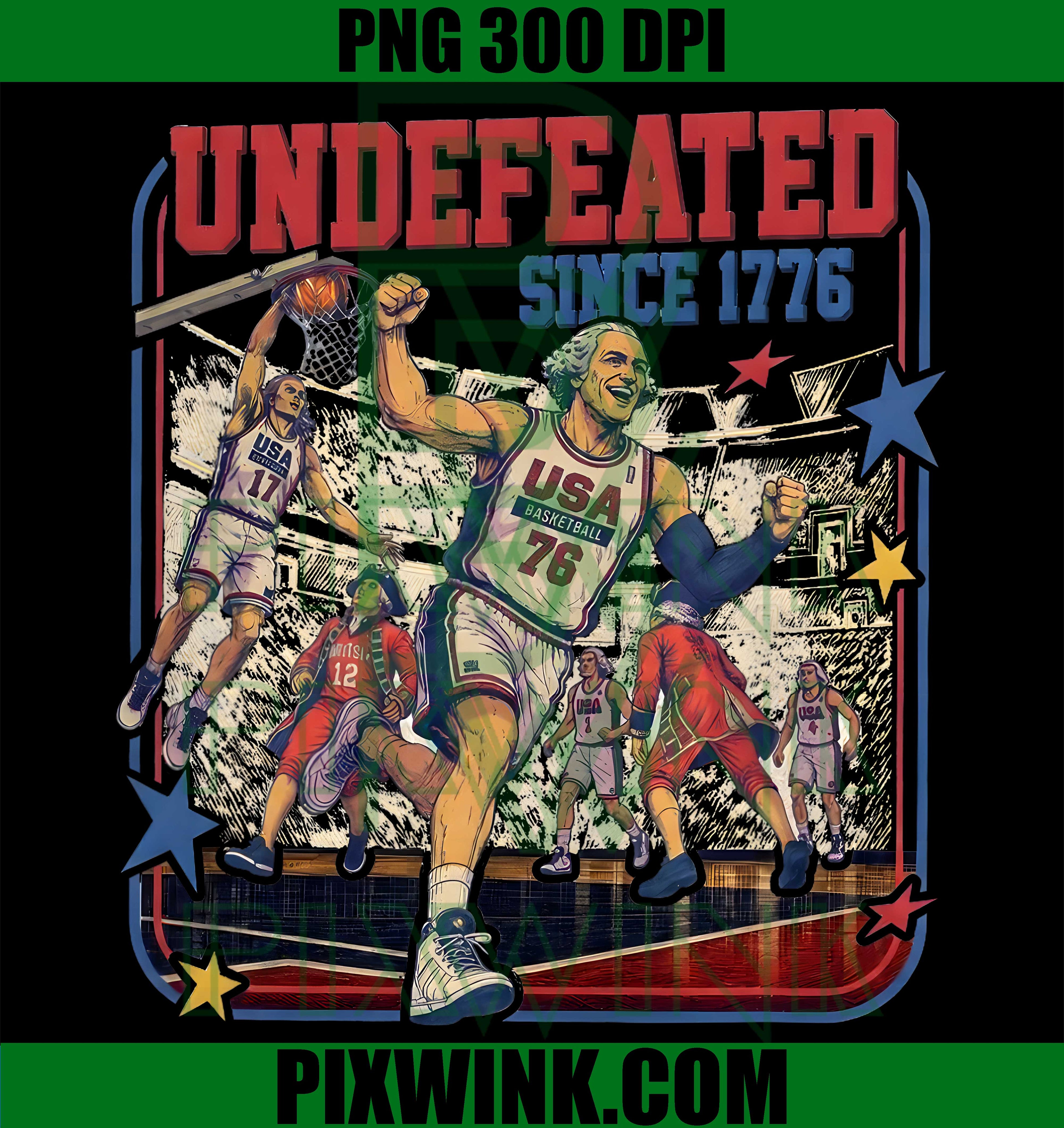 Funny Founding Fathers PNG, Basketball 1776 PNG, America 250th PNG