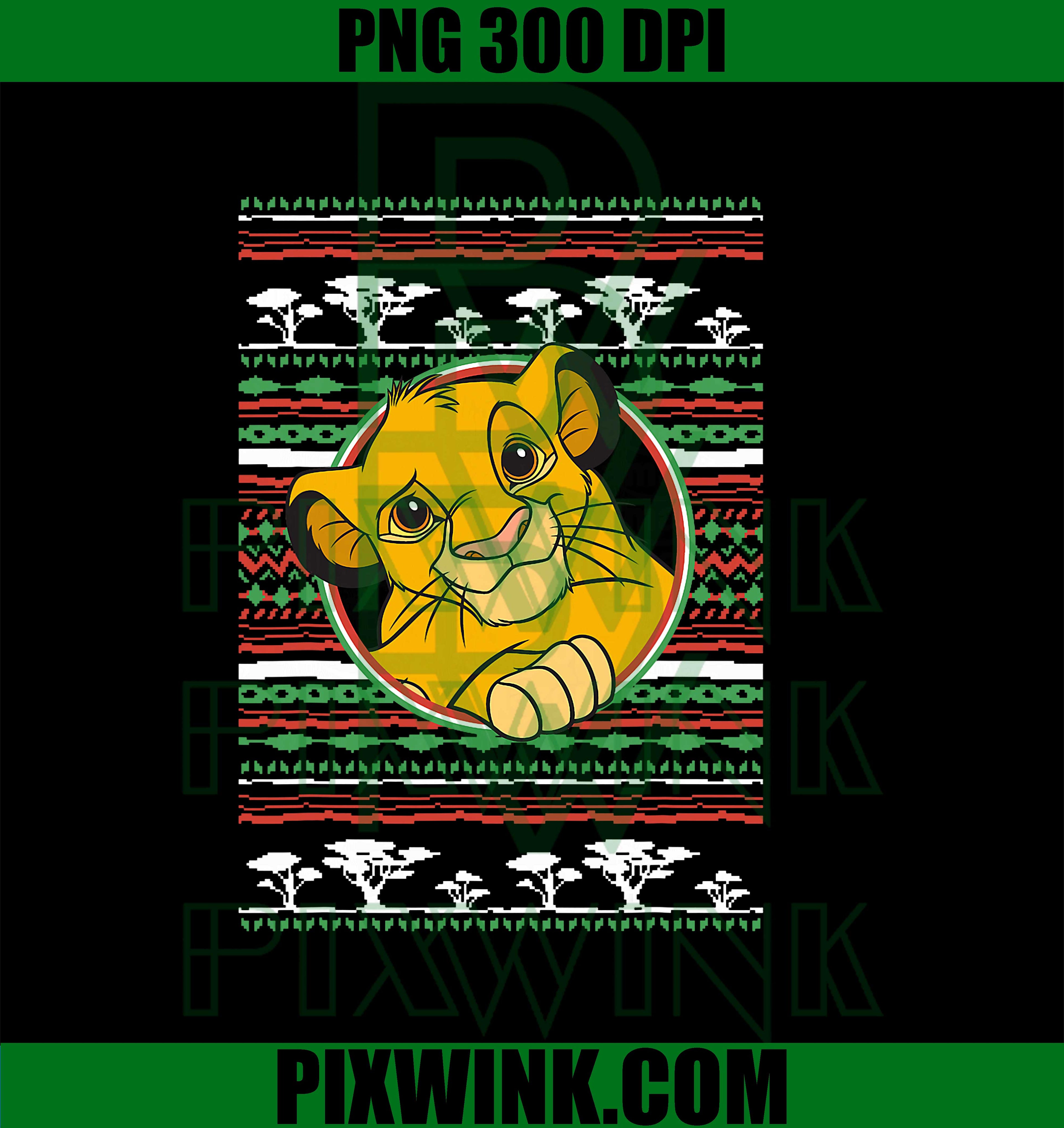 Disney The Lion King Simba Ugly Christmas PNG