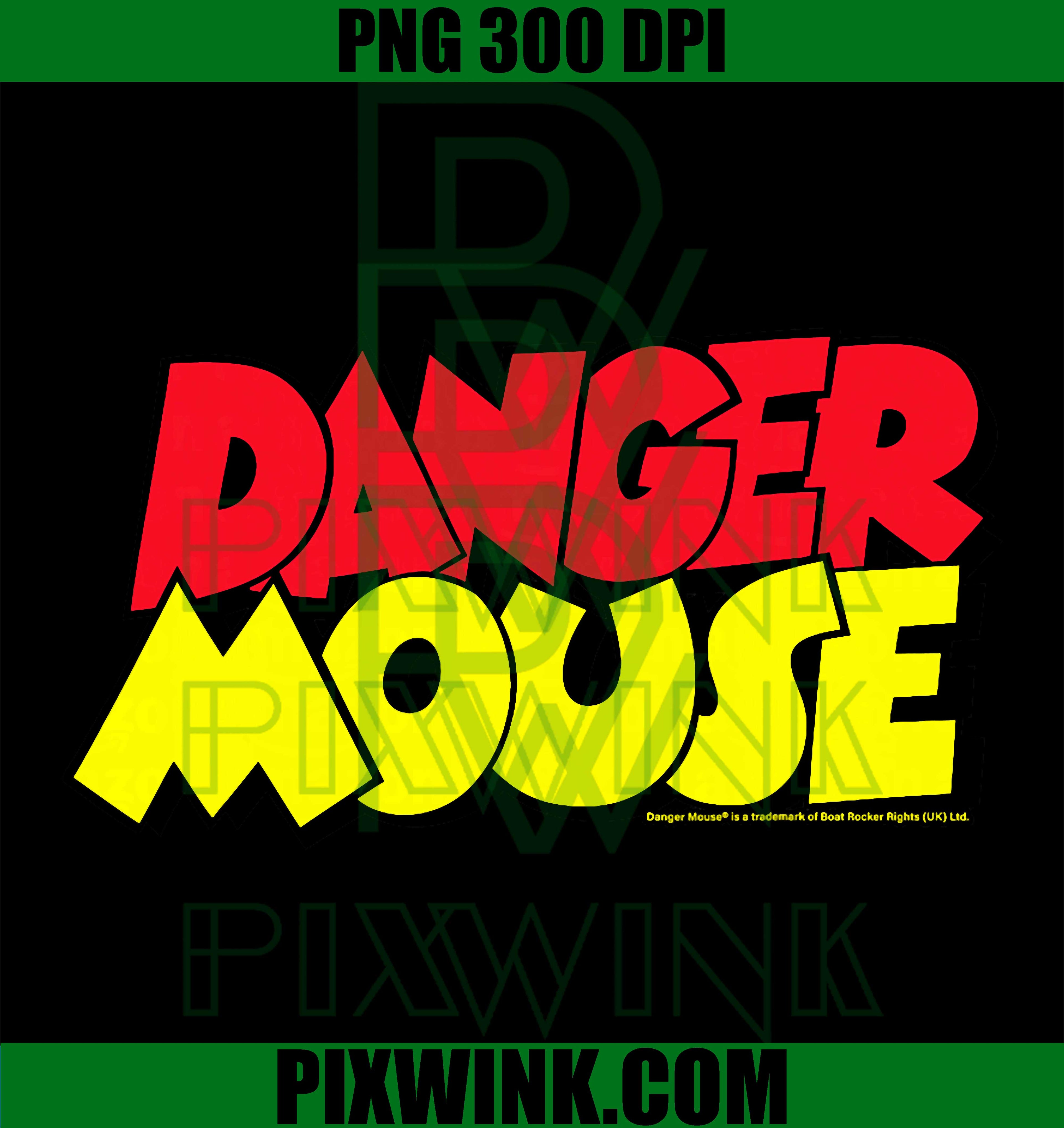Danger Mouse Retro 1980s Logo PNG, Classic Cartoon Colour Logo PNG