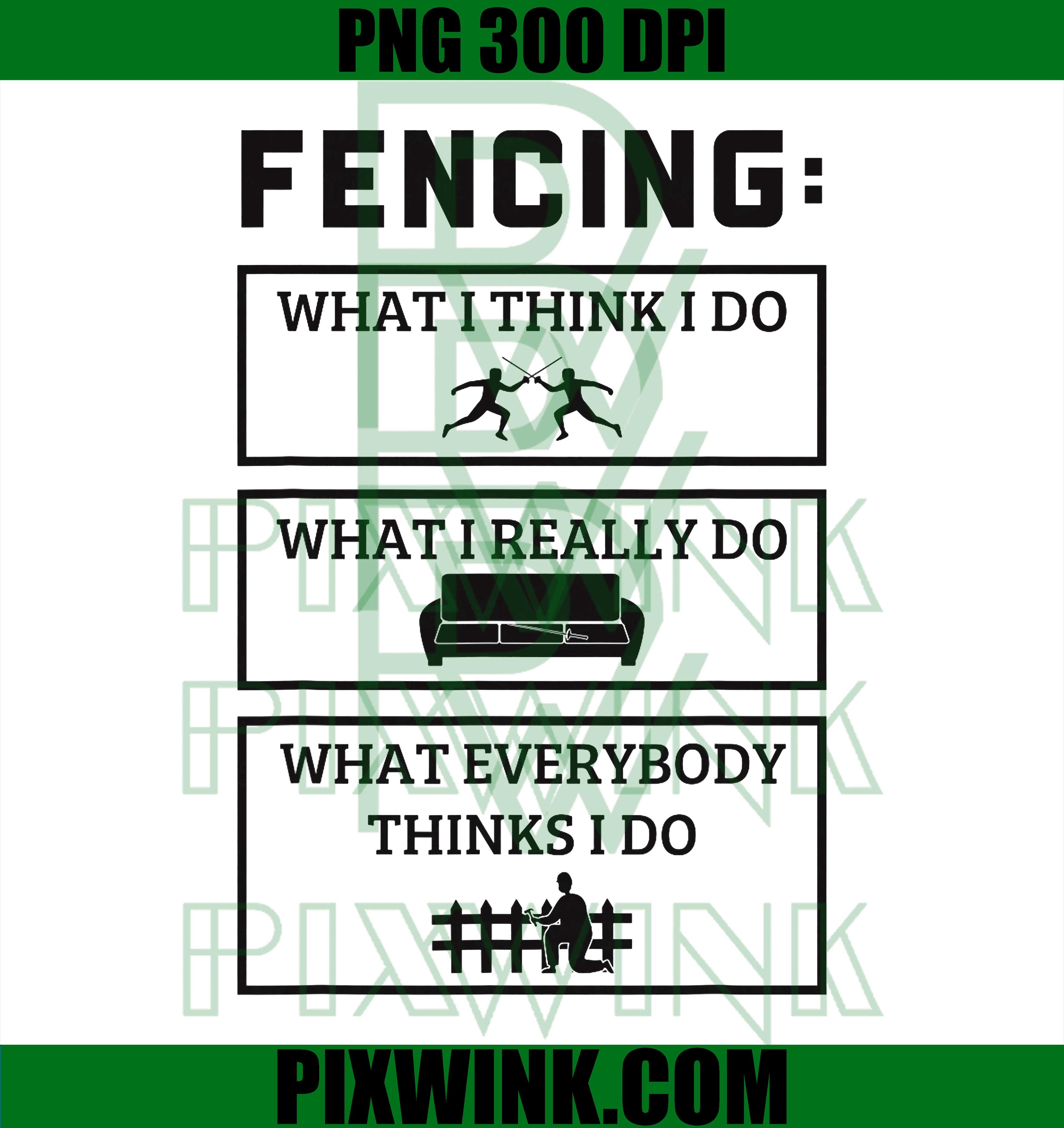 Funny Fencing Design, Fun Fencer PNG