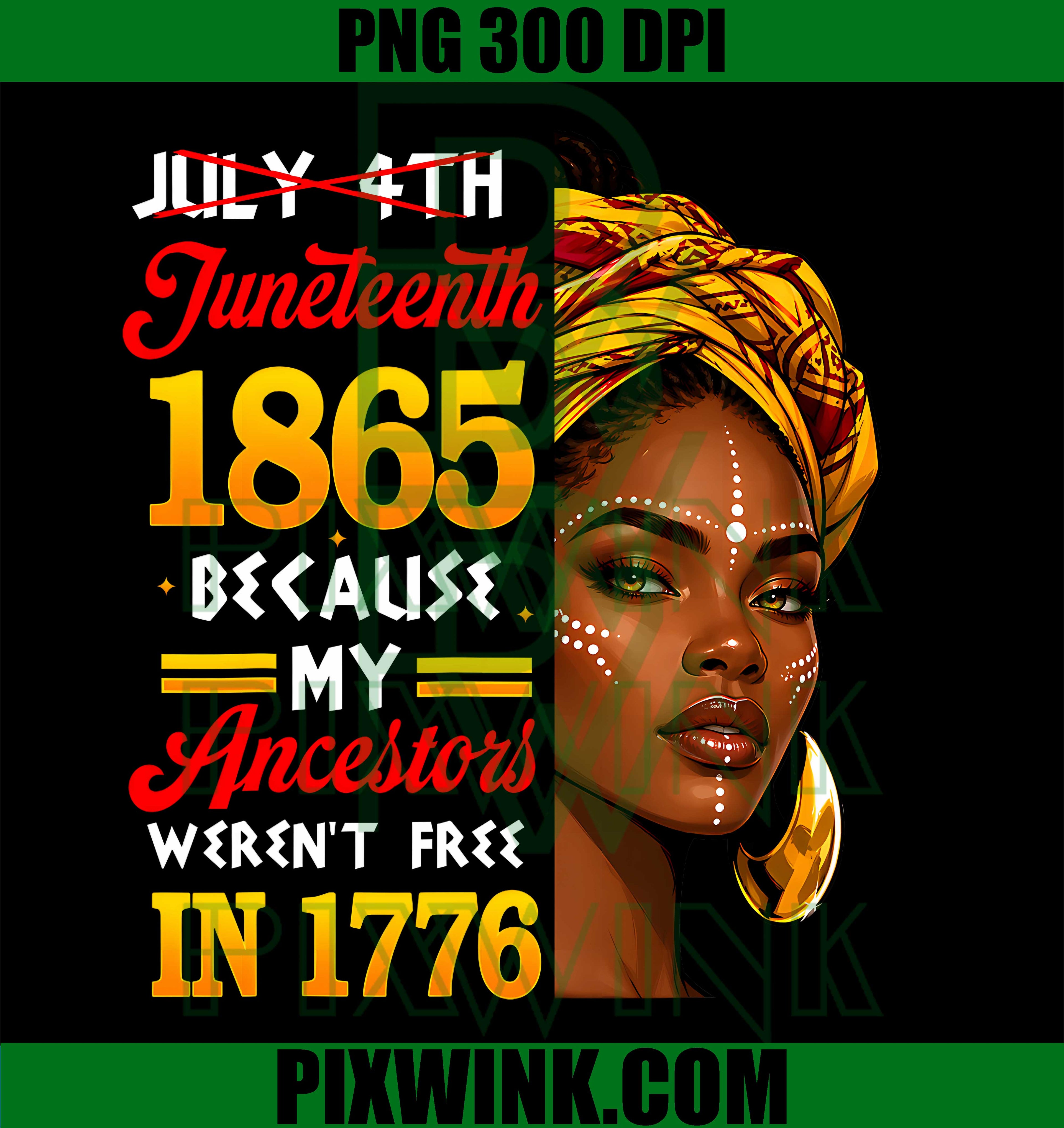 Juneteenth 1865 Afro American PNG, 4th of July Patriotic PNG