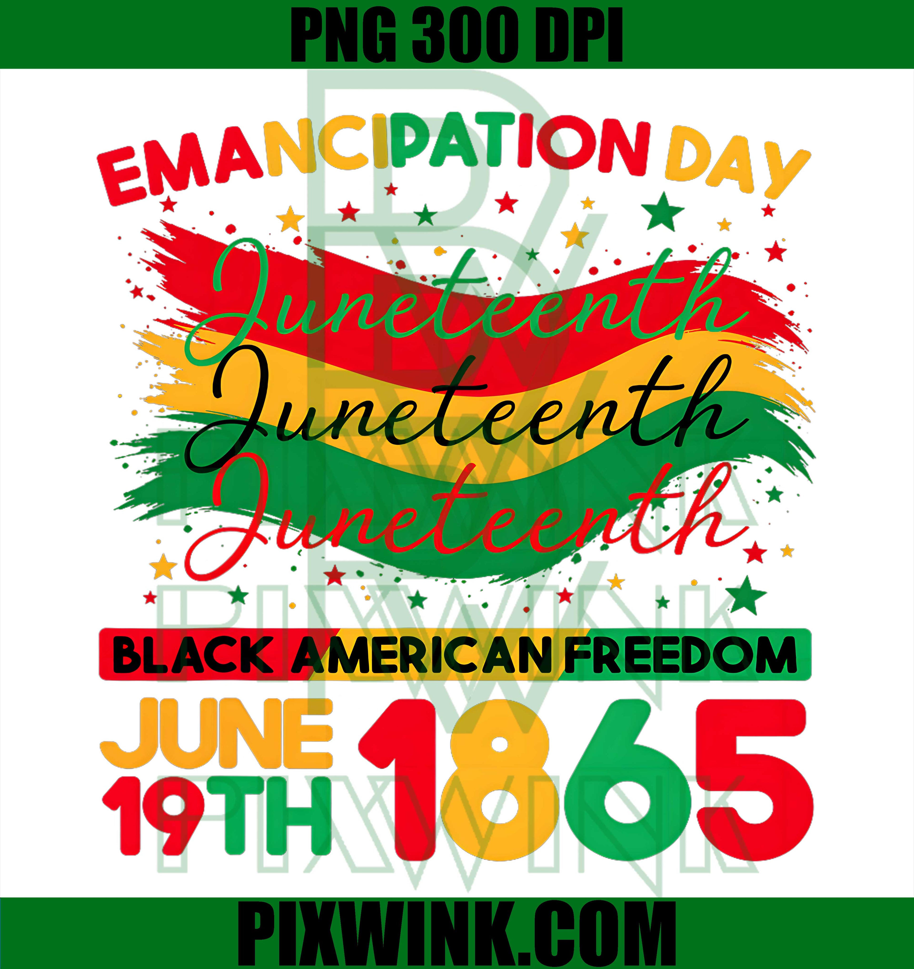 Juneteenth Black American Freedom PNG, 1865 Juneteenth Celebration PNG