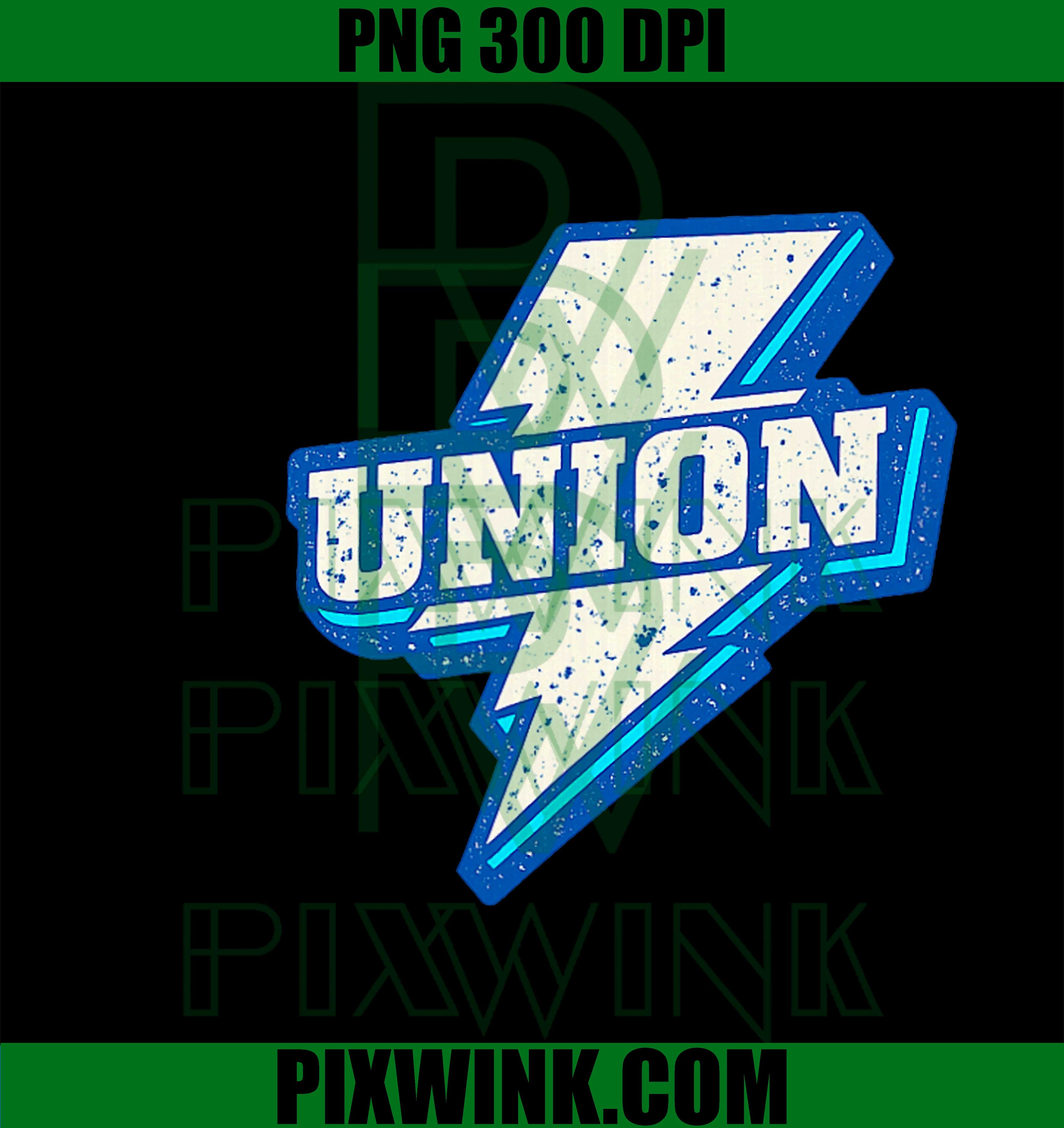 Retro Lightning Union Badge PNG, Vintage Storm Emblem Design PNG