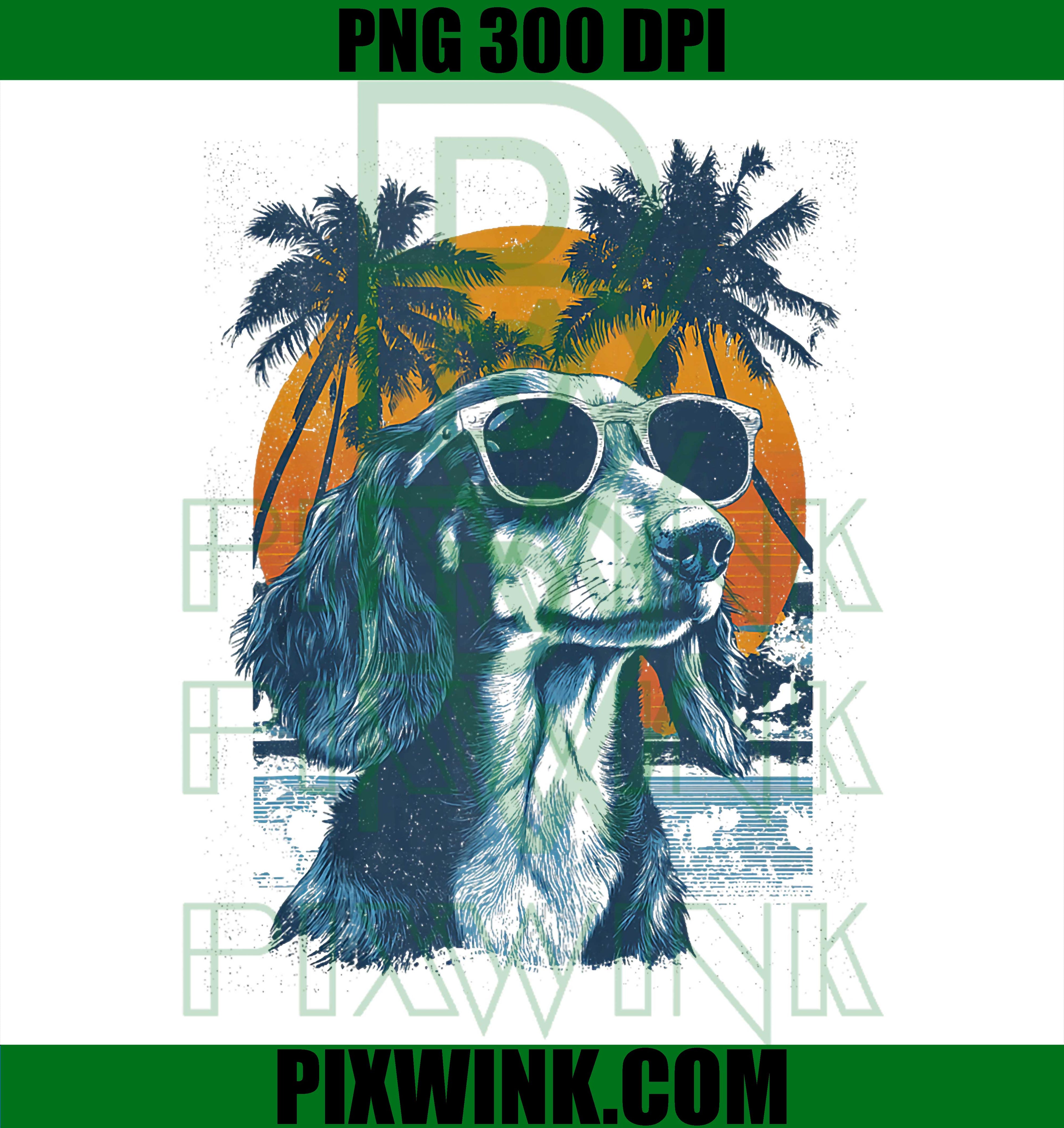 Wiener Dog Dachshund Hawaiian PNG, Cute Summer Dachshund Graphic PNG