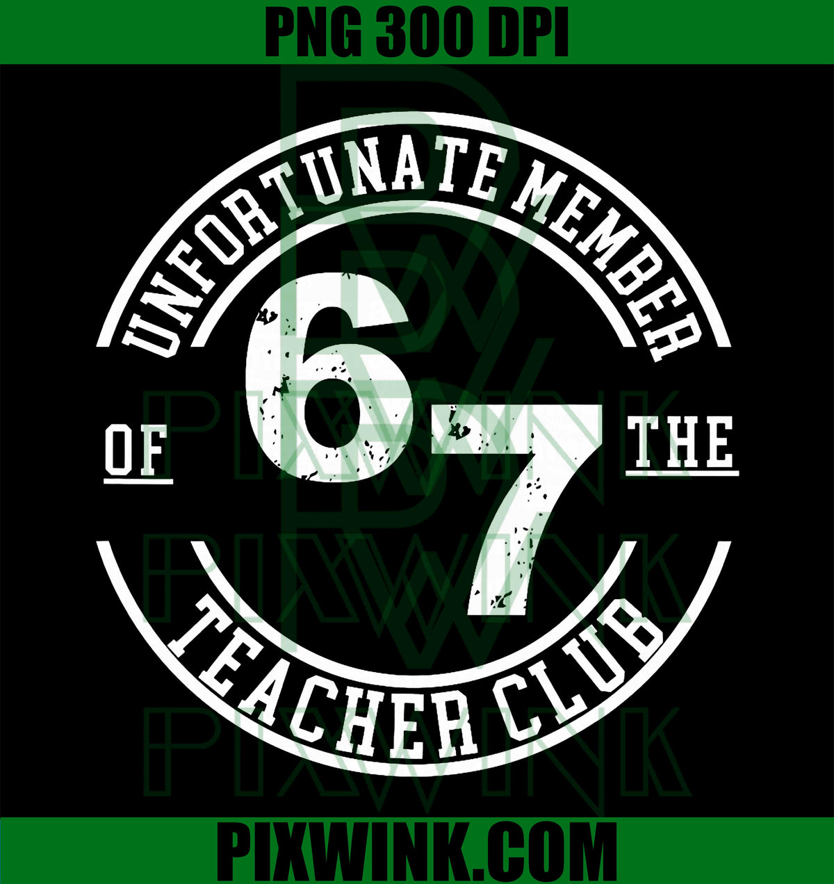 Unfortunate Member of 67 The Teacher Club PNG, Six Seven Meme PNG