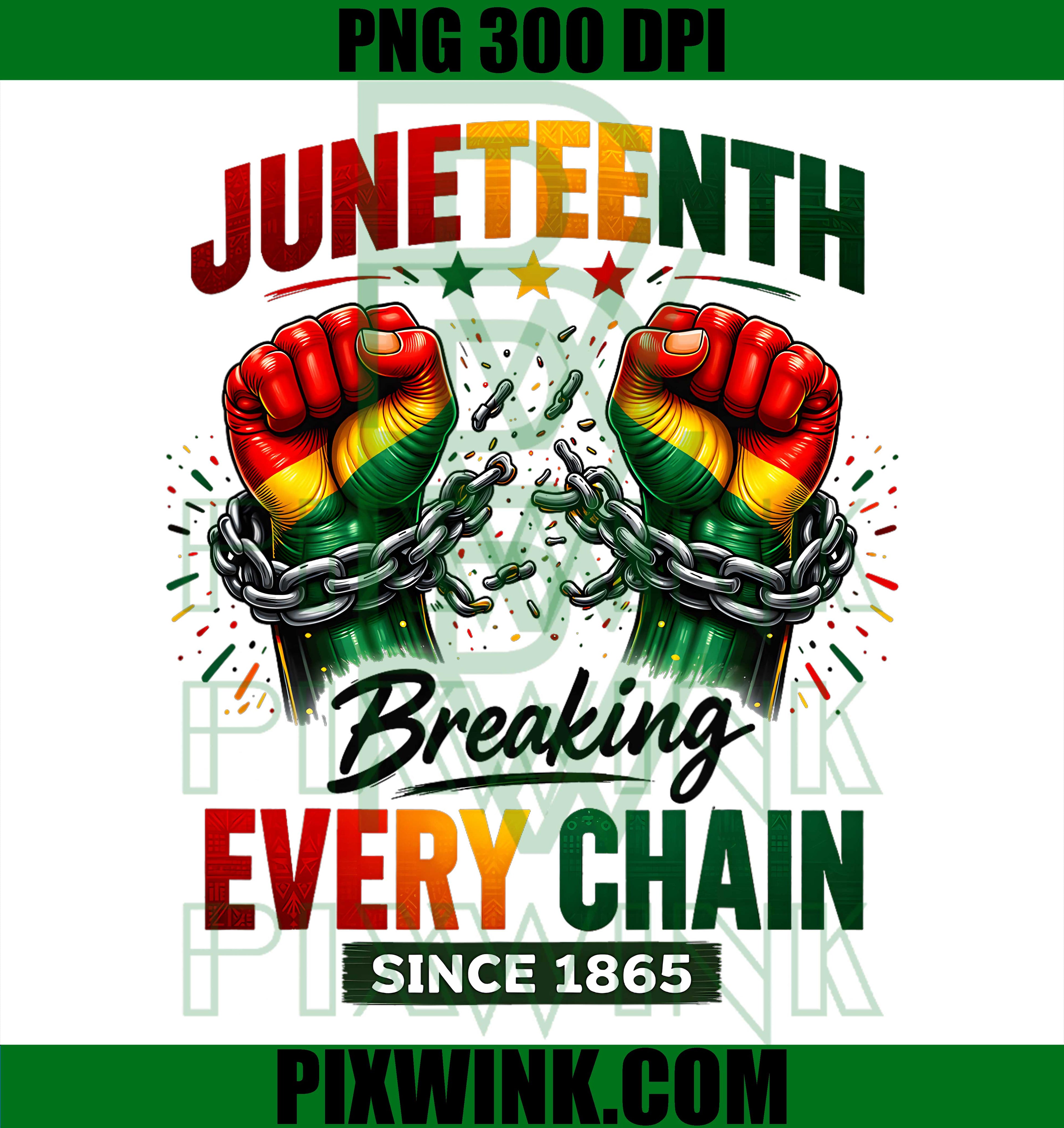 Juneteenth Breaking Chains PNG, 1865 Freedom Celebration PNG