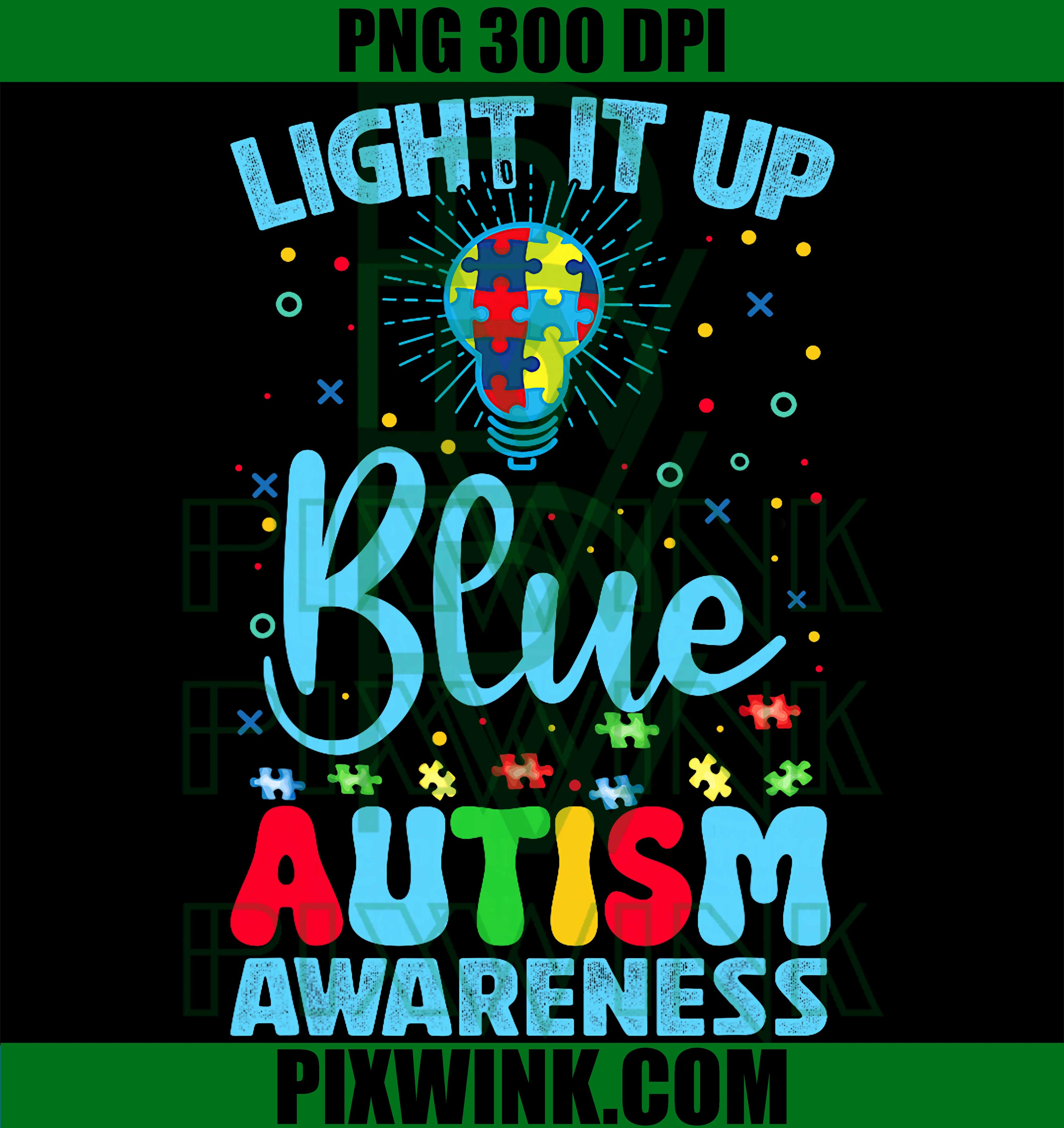 Light It Up Blue PNG, Autism Awareness Blue Ribbon PNG