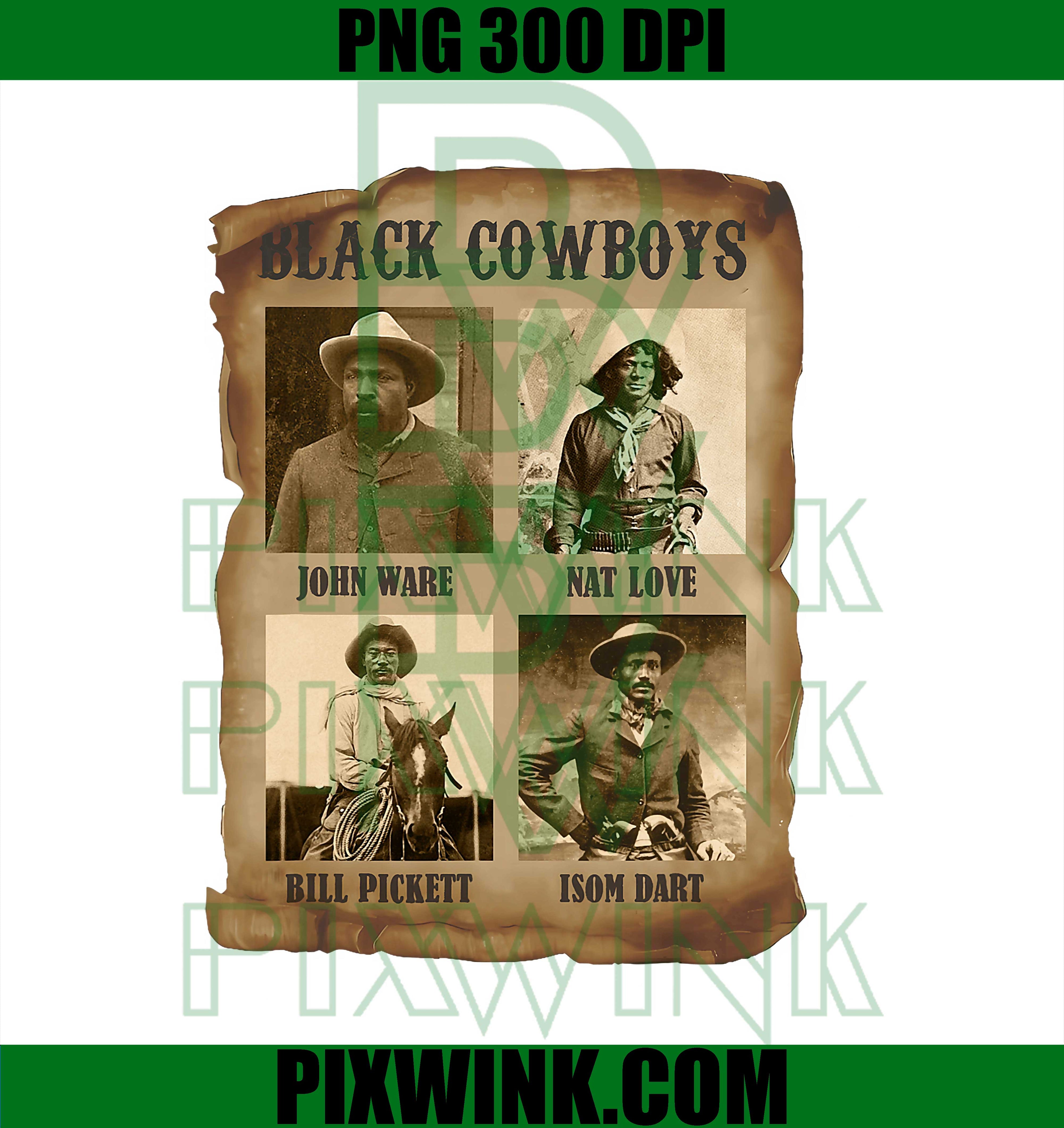 Black Cowboys Legends Western, African American Wild West PNG
