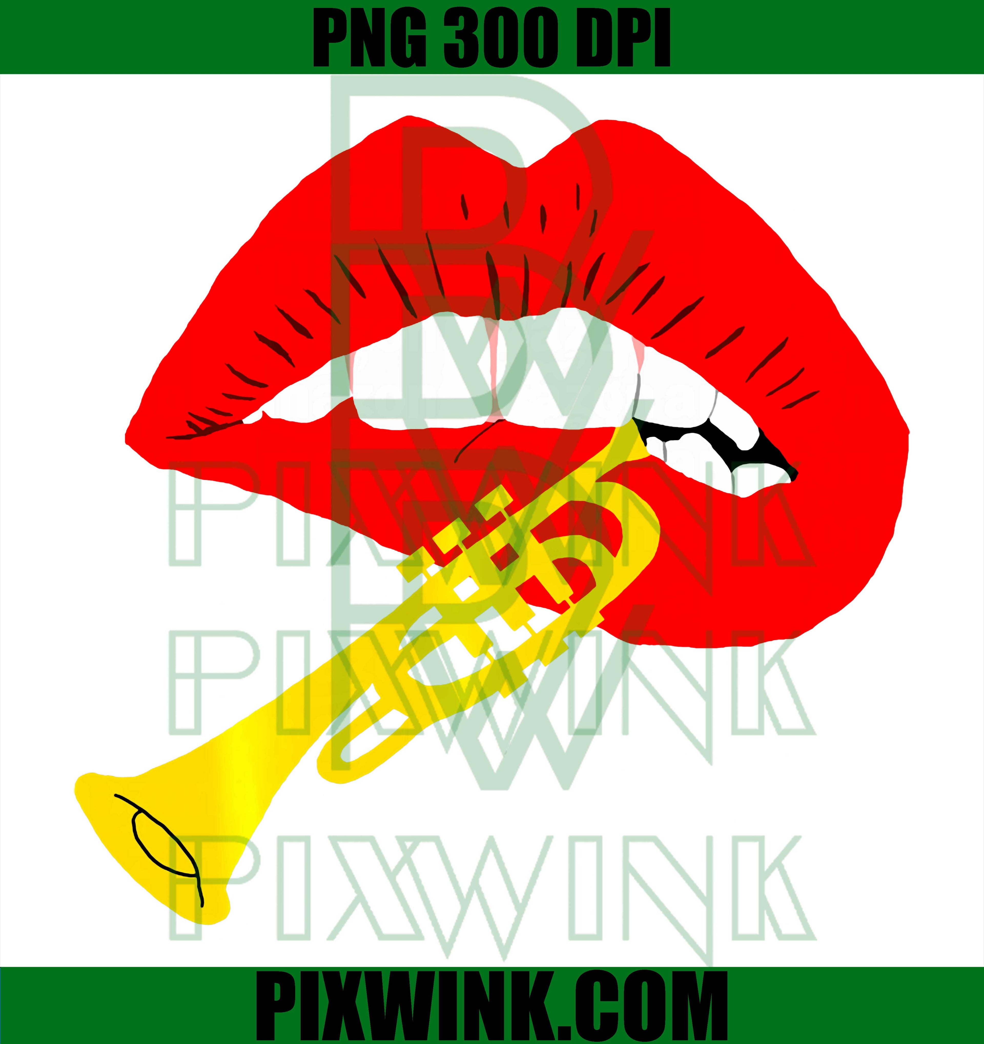 Trumpet Lips Jazz PNG, Music Trumpeter Kiss Illustration PNG