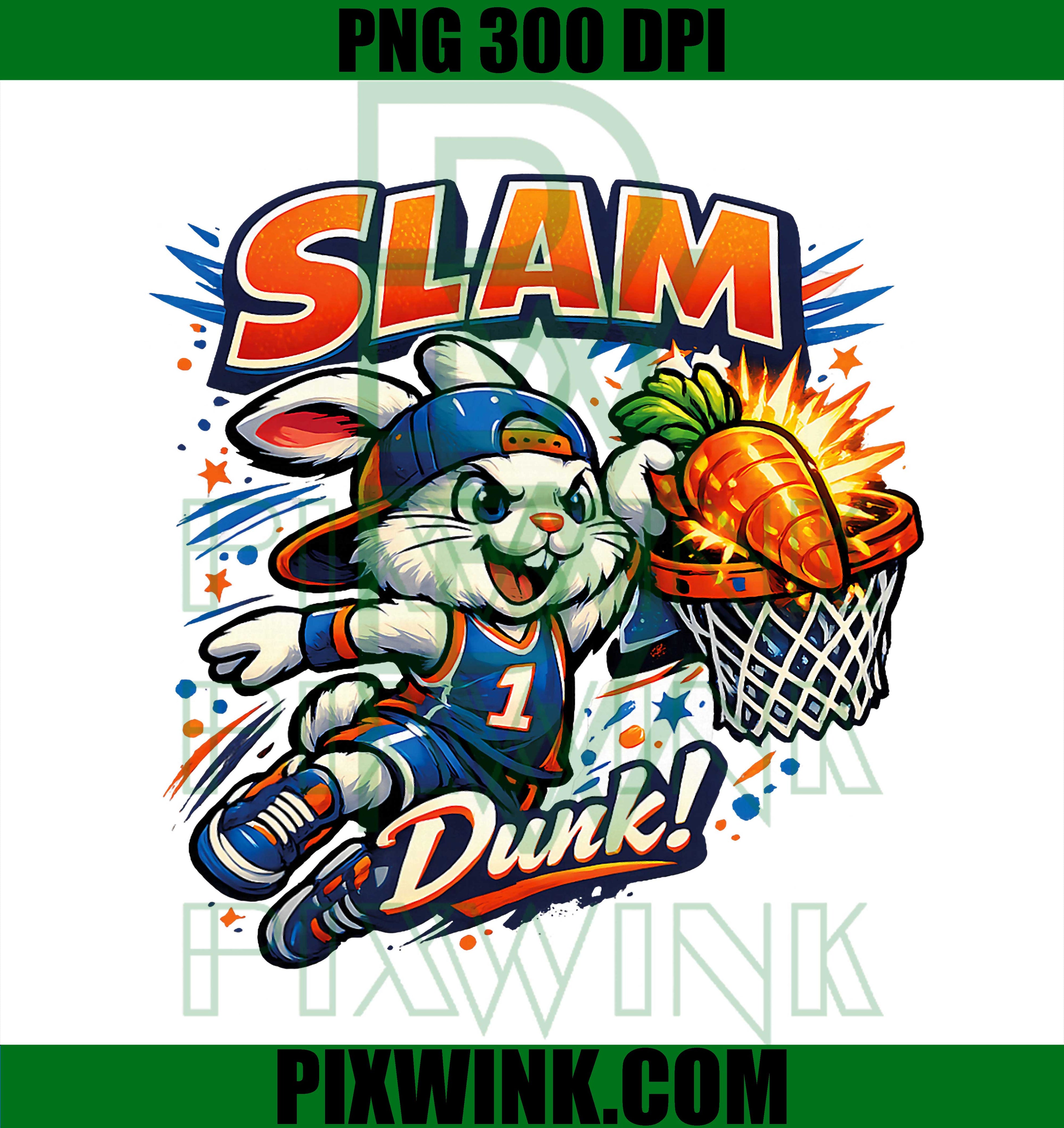 Slam Dunk Easter Basketball PNG, Funny Easter Sports PNG

