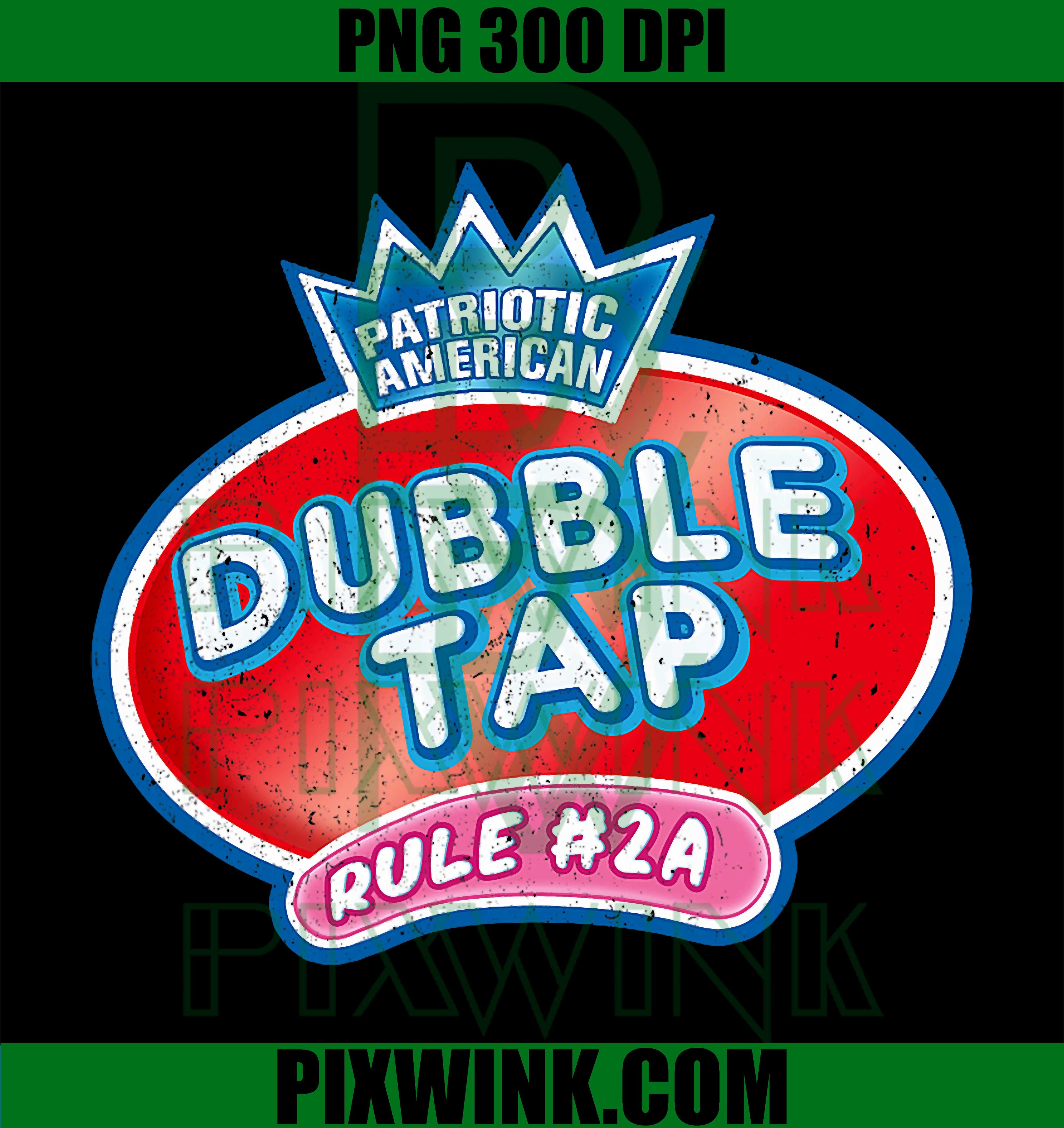 Retro Patriotic American Double Tap Rule 2A PNG, Vintage Grunge Design PNG