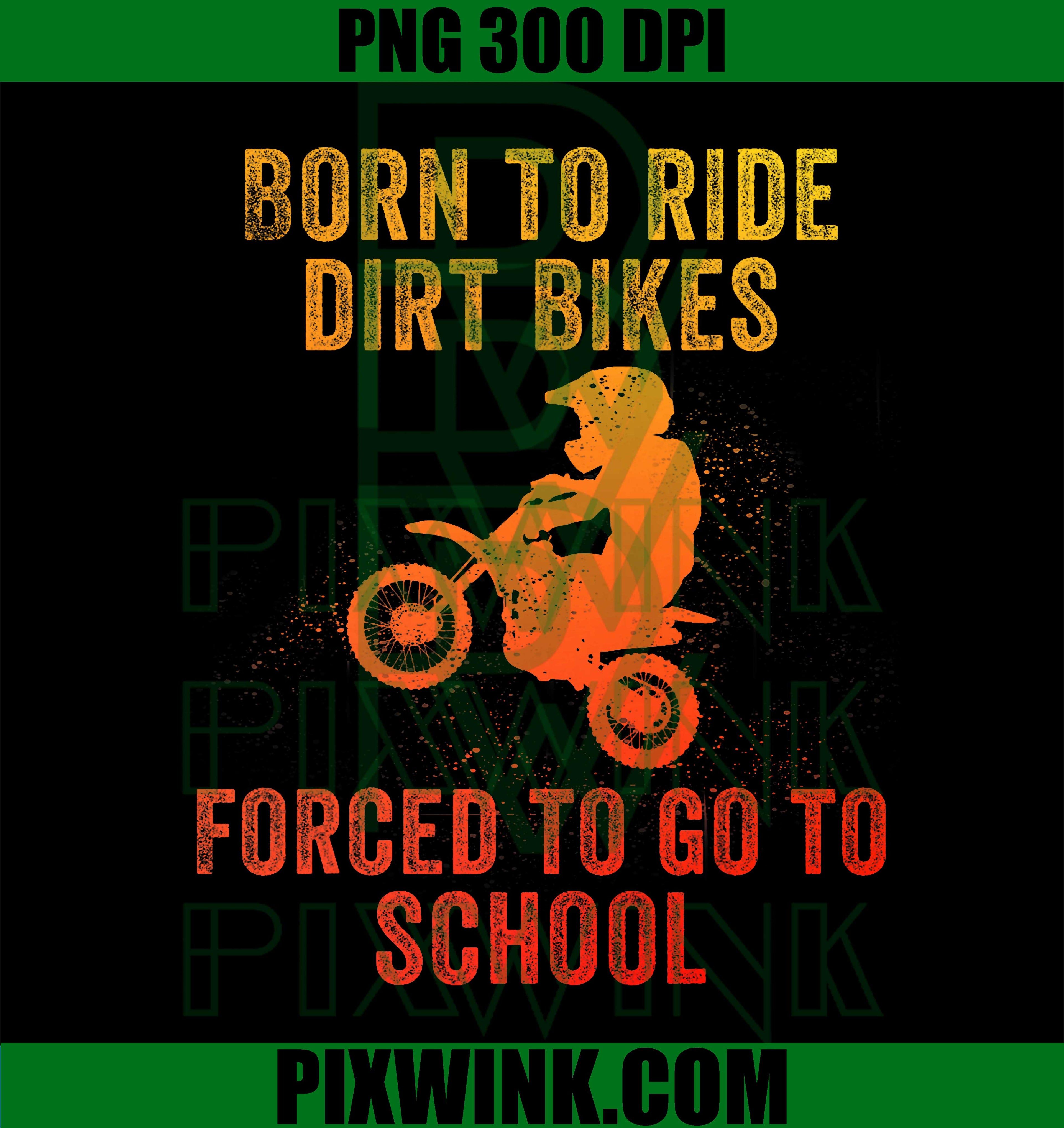 Funny Dirt Bike Art for Boys Girls Motocross Dirt Bike Rider PNG