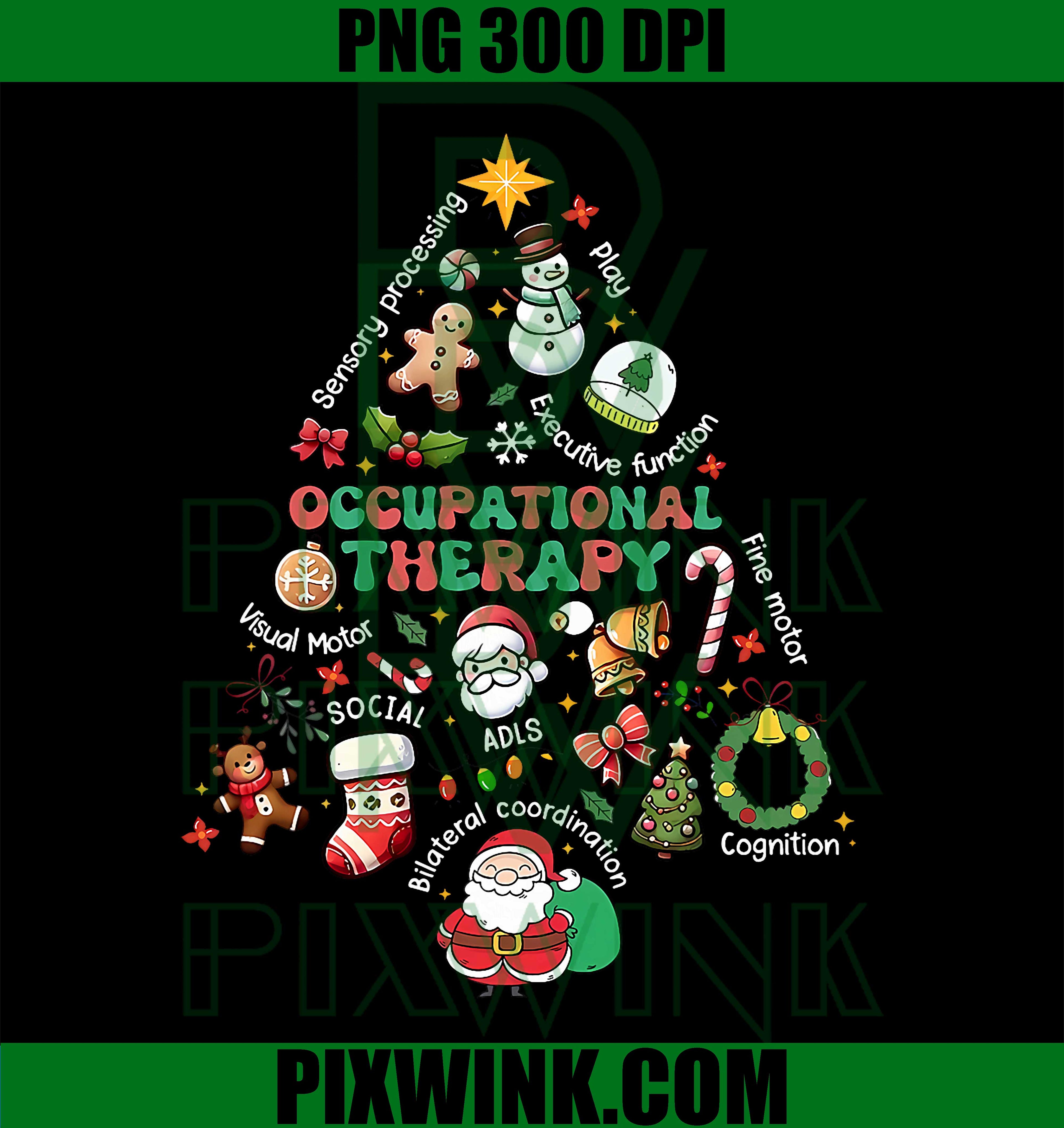 Occupational Therapy Christmas Tree OT Special Education PNG