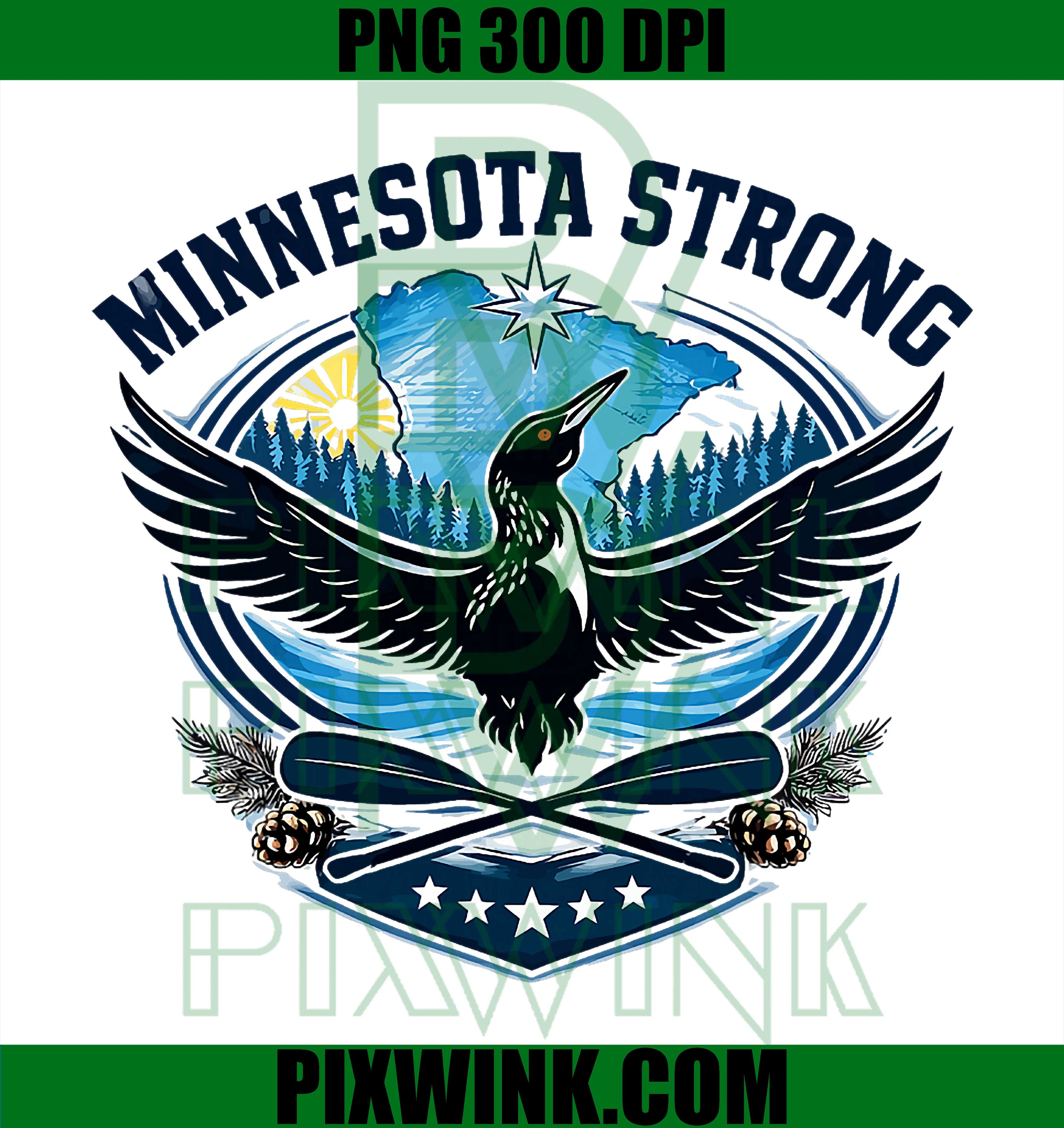 Retro Vintage Minnesota Strong PNG, Bold State Pride Graphic PNG