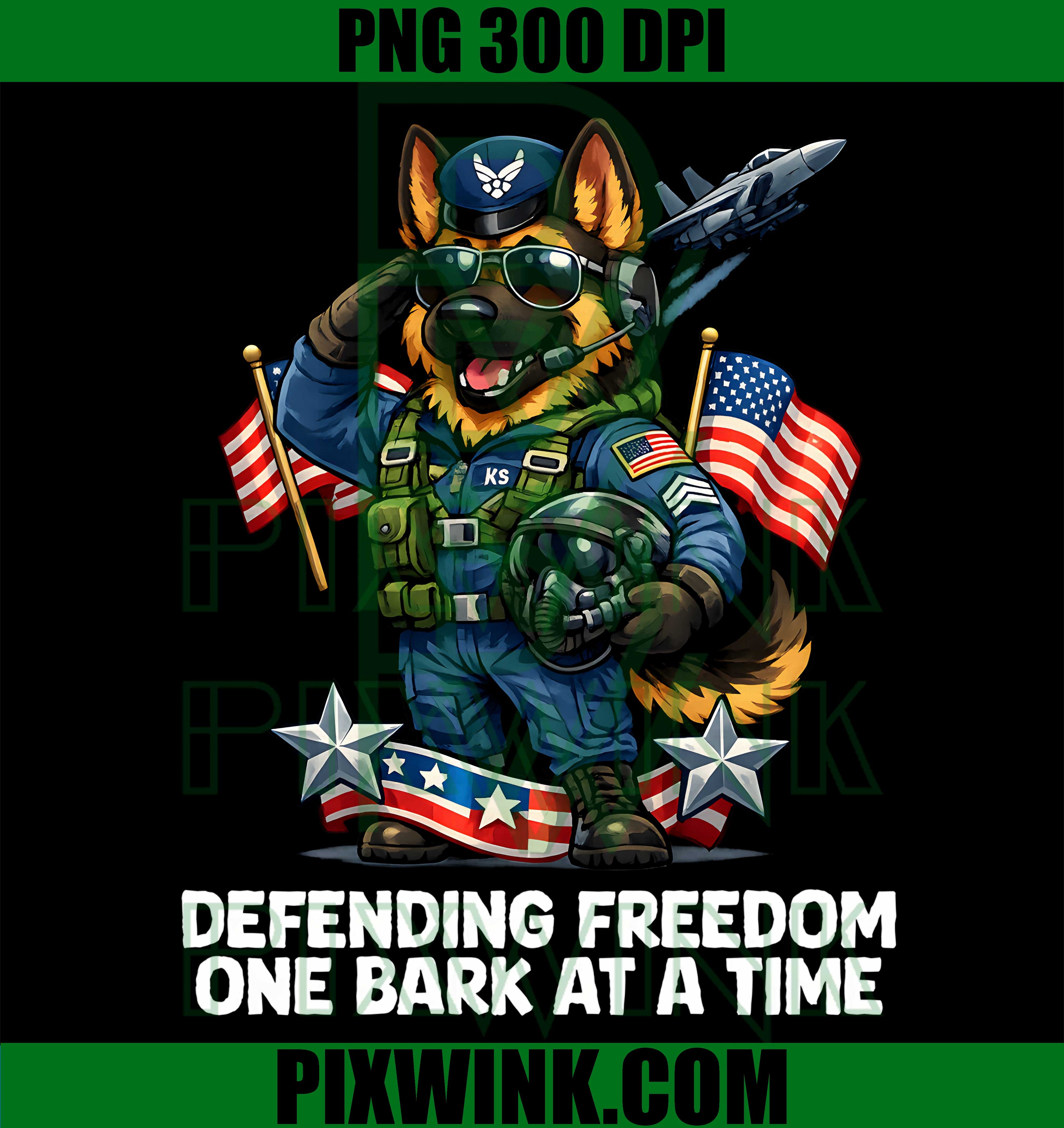 German Shepherd PNG, Air Force Dog PNG, Patriotic Military K9 PNG