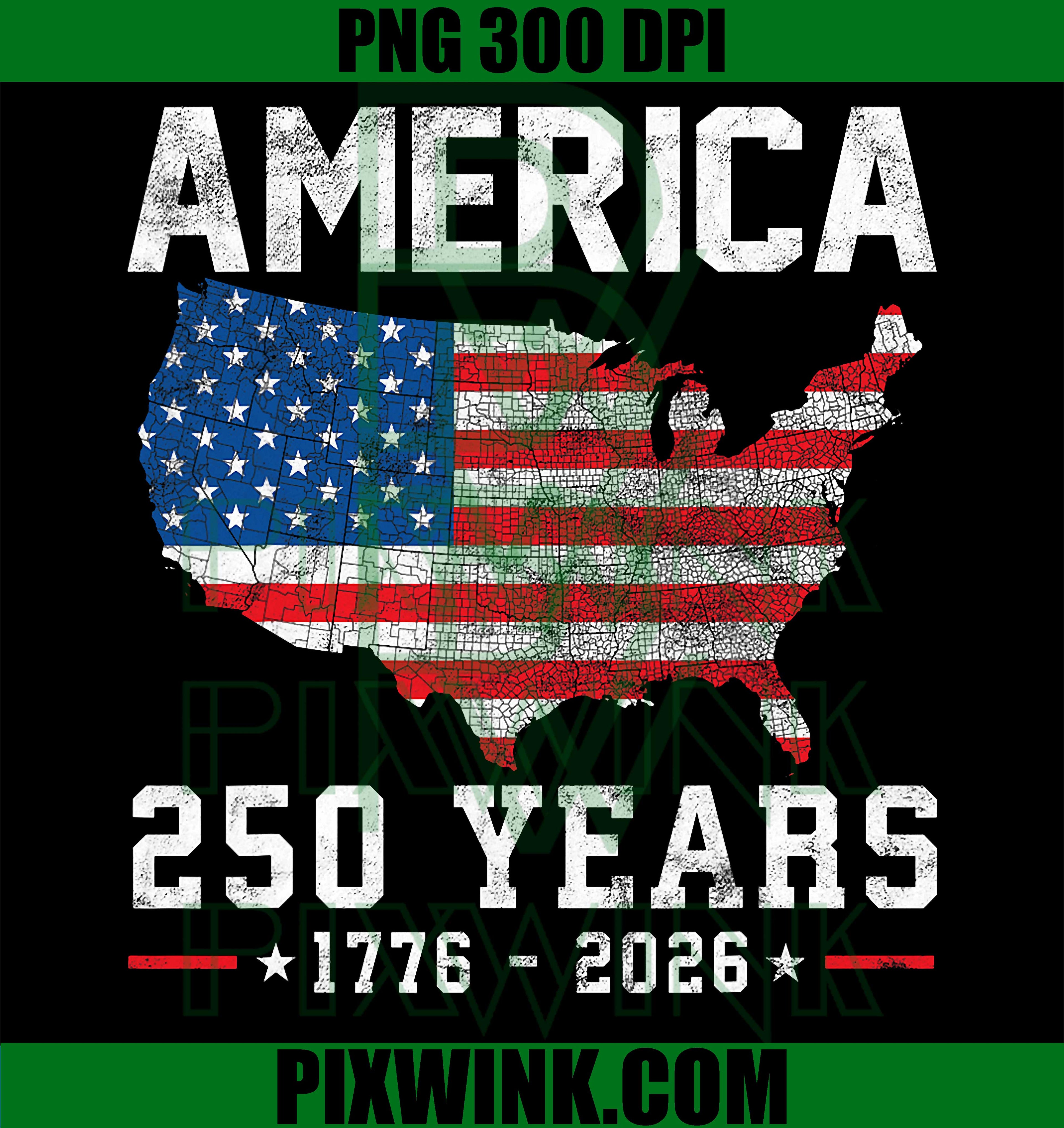250 Years America PNG, USA Patriotic 4th July PNG