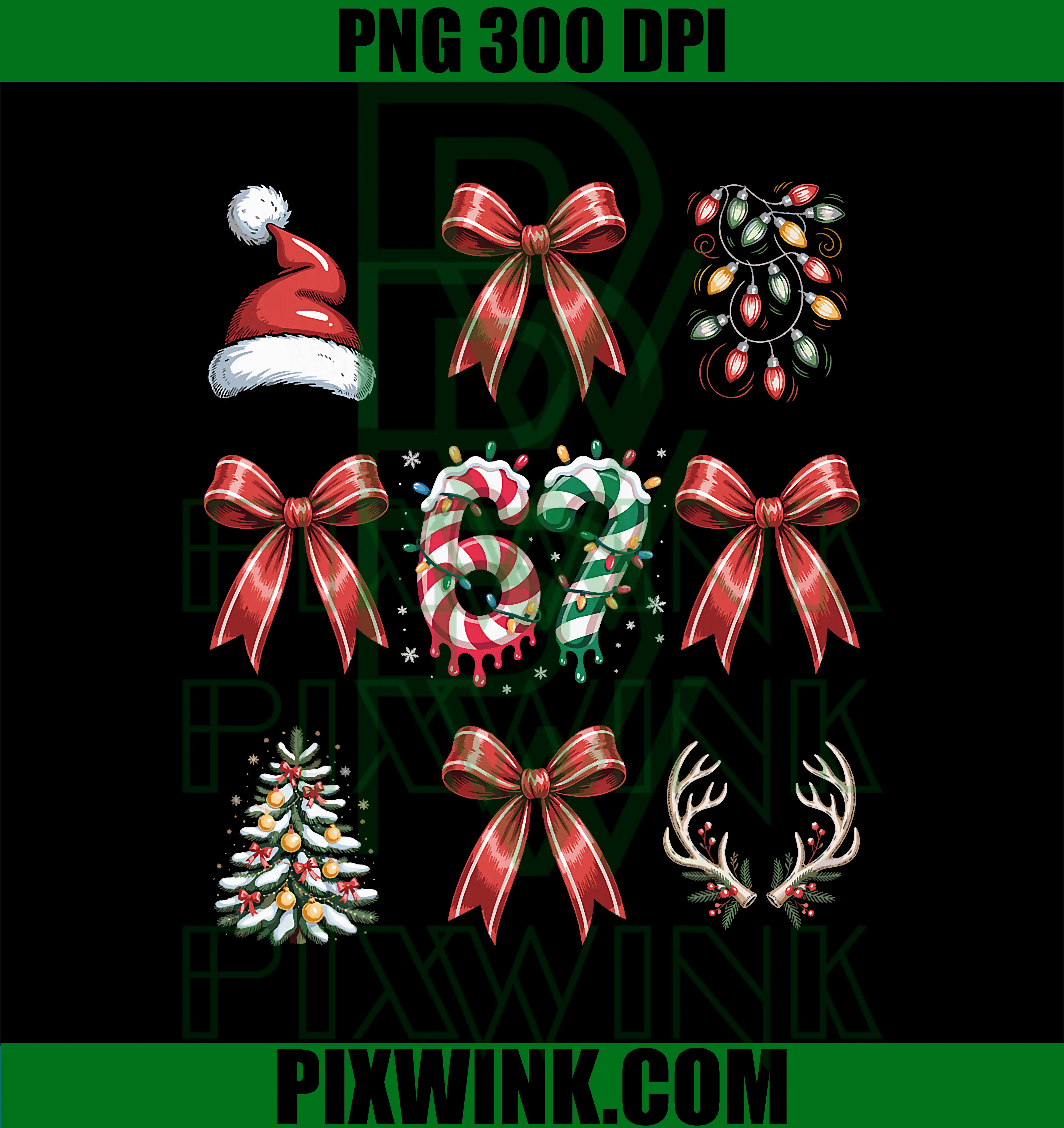 67 Ribbon Christmas Tree Xmas PNG