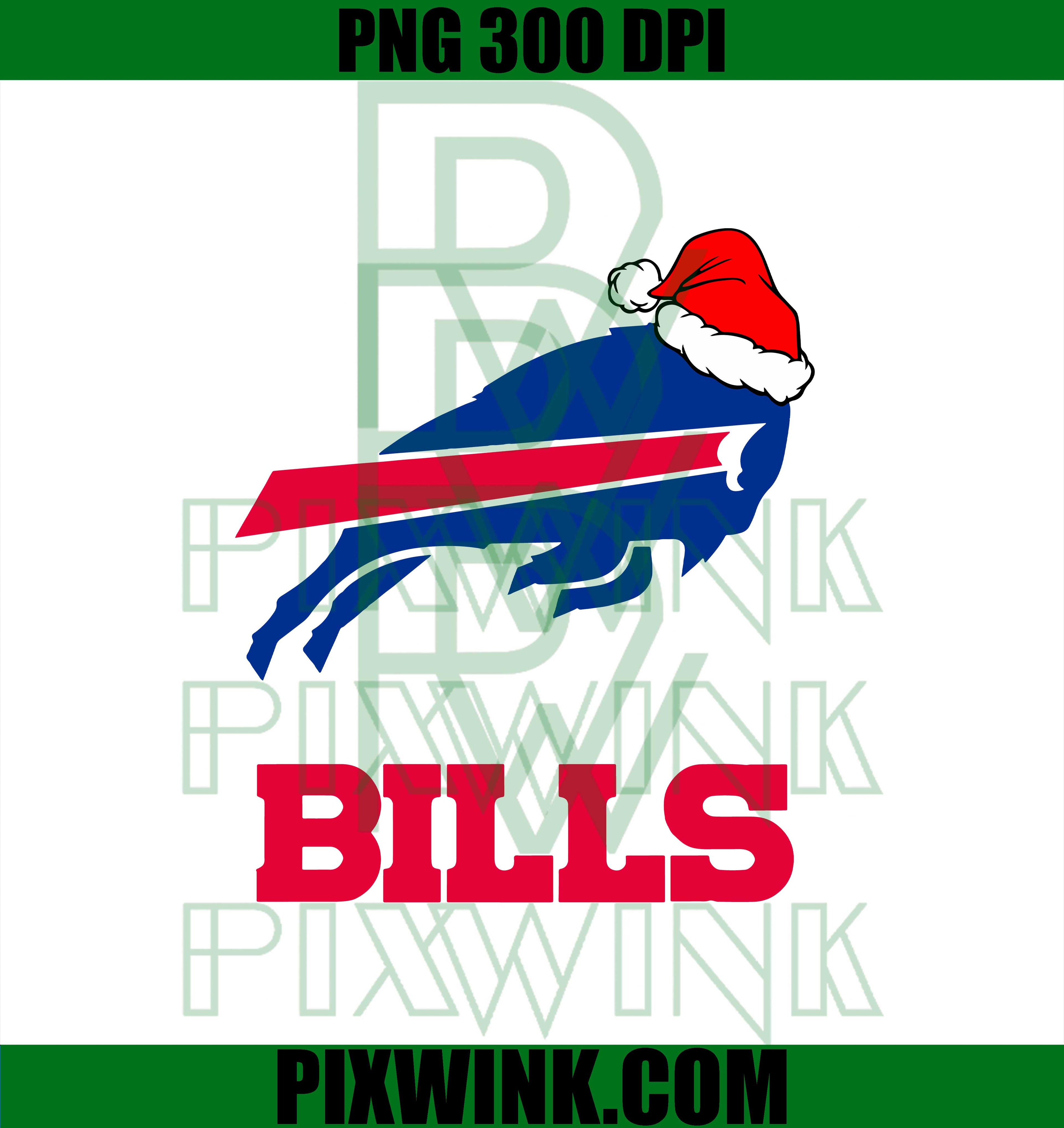 Buffalo Bills Christmas SVG, NFL Christmas Logo SVG, Bills NFL Santa Hat SVG