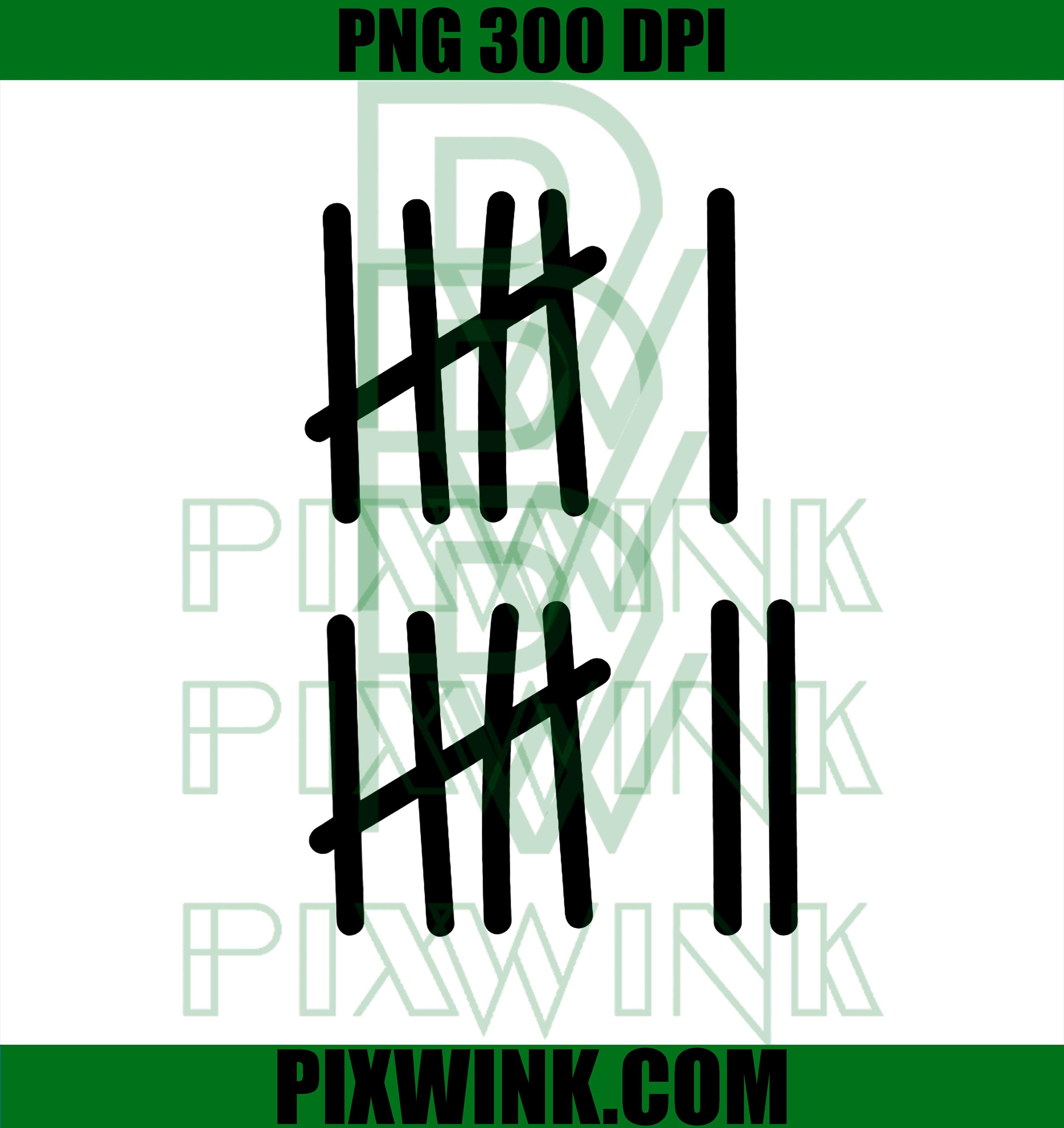 6 7 Six Seven, 67 Meme Tally Marks Counting Slang Math PNG