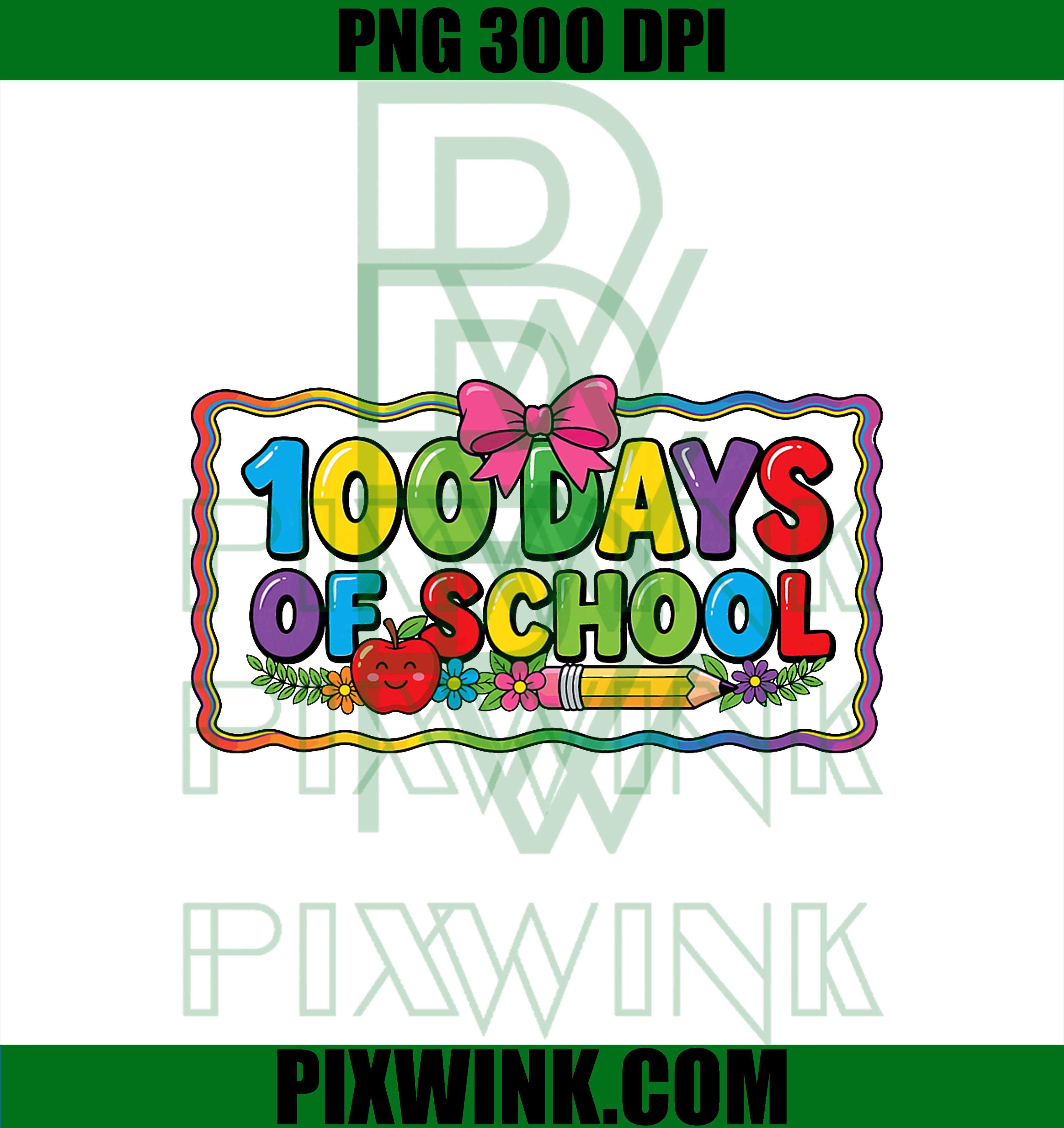 100 Days of School, Preppy Teacher 100th Day of School PNG