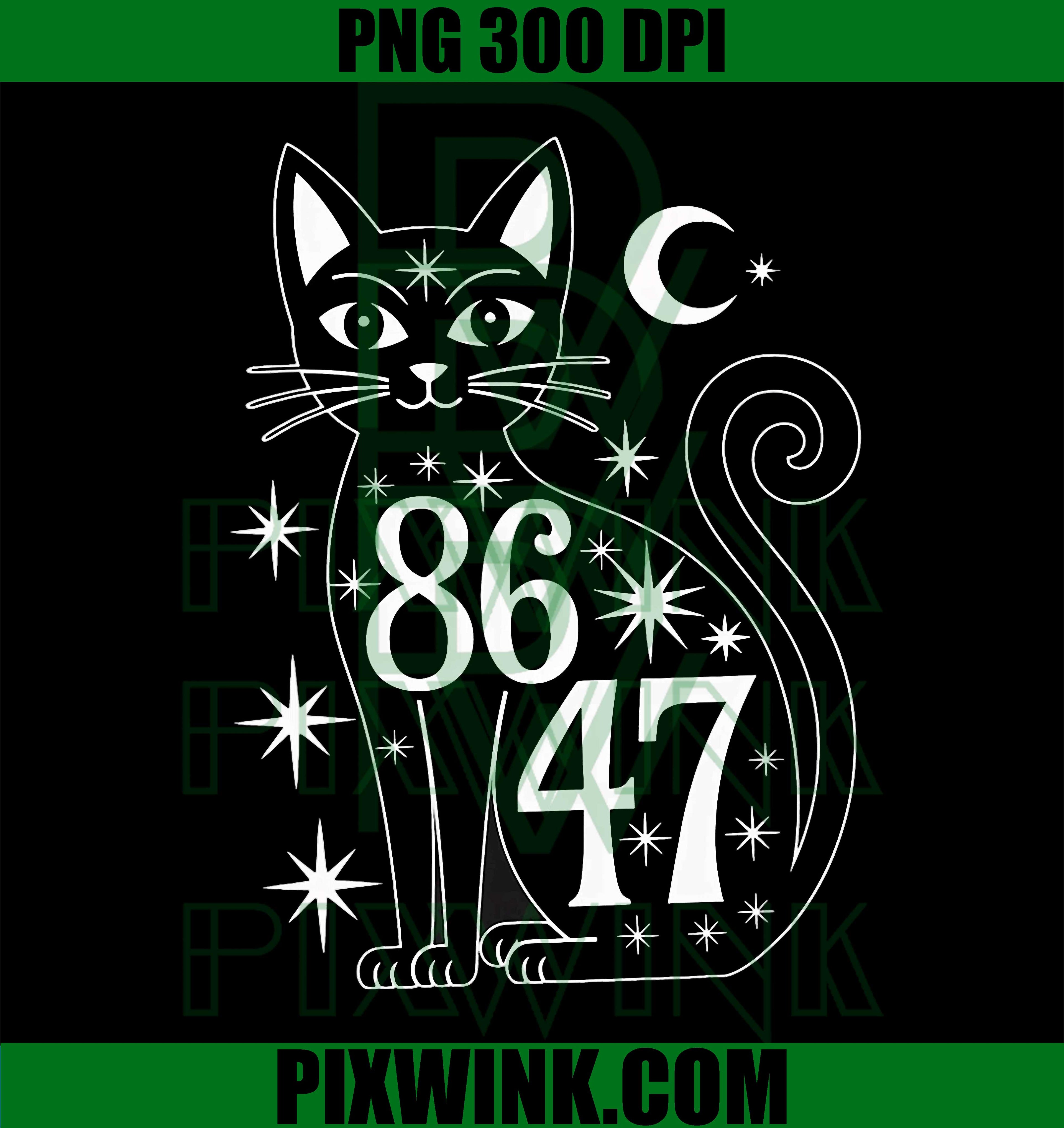 8647 Black Cat PNG, Funny Cat Graphic PNG Vintage Design