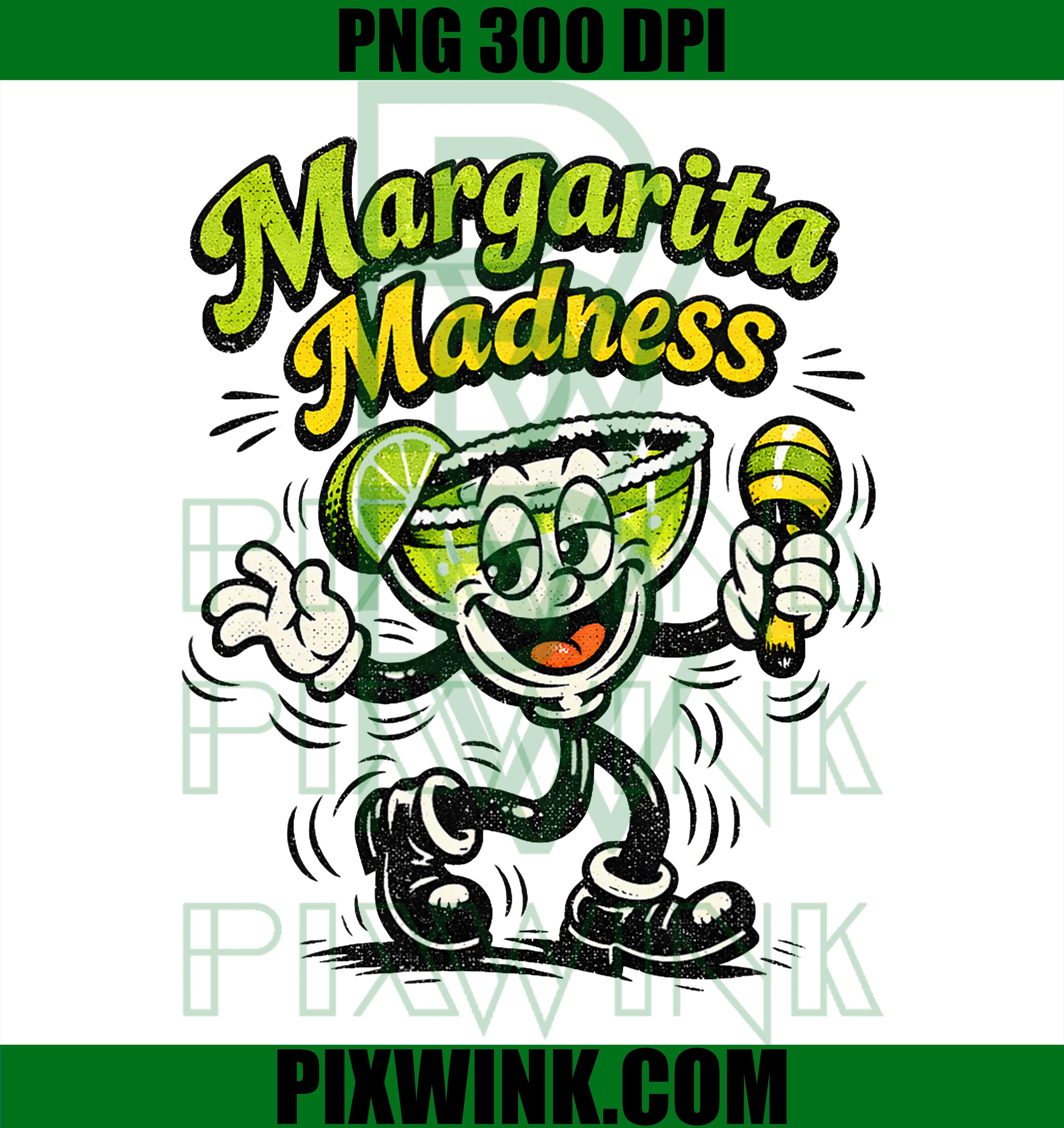 Margarita Madness PNG, Retro Tequila Cartoon PNG