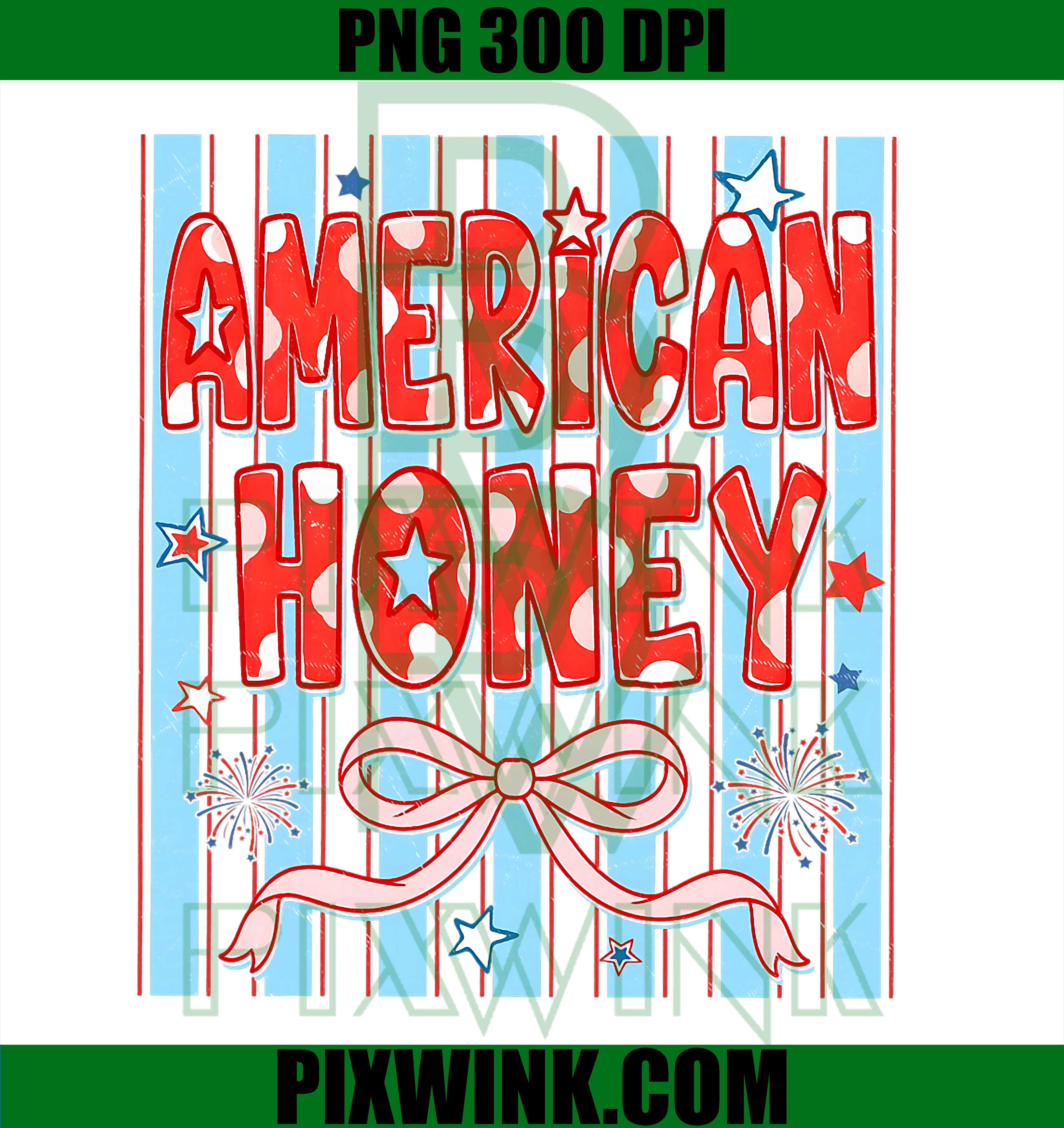 American Honey Coquette PNG, USA Bow 4th July PNG