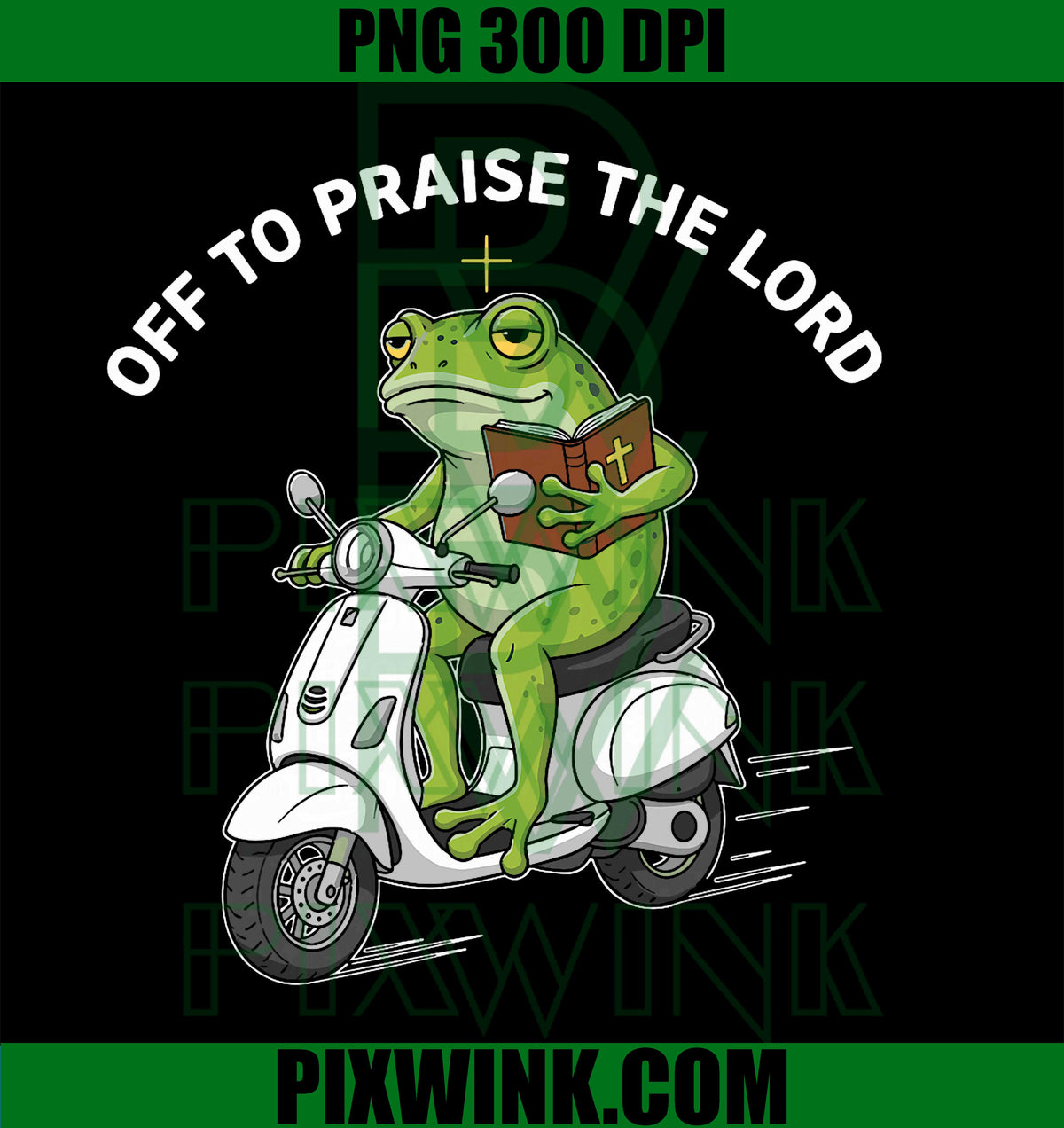 Off to Praise The Lord Frog for Christian Faith PNG, Christian PNG