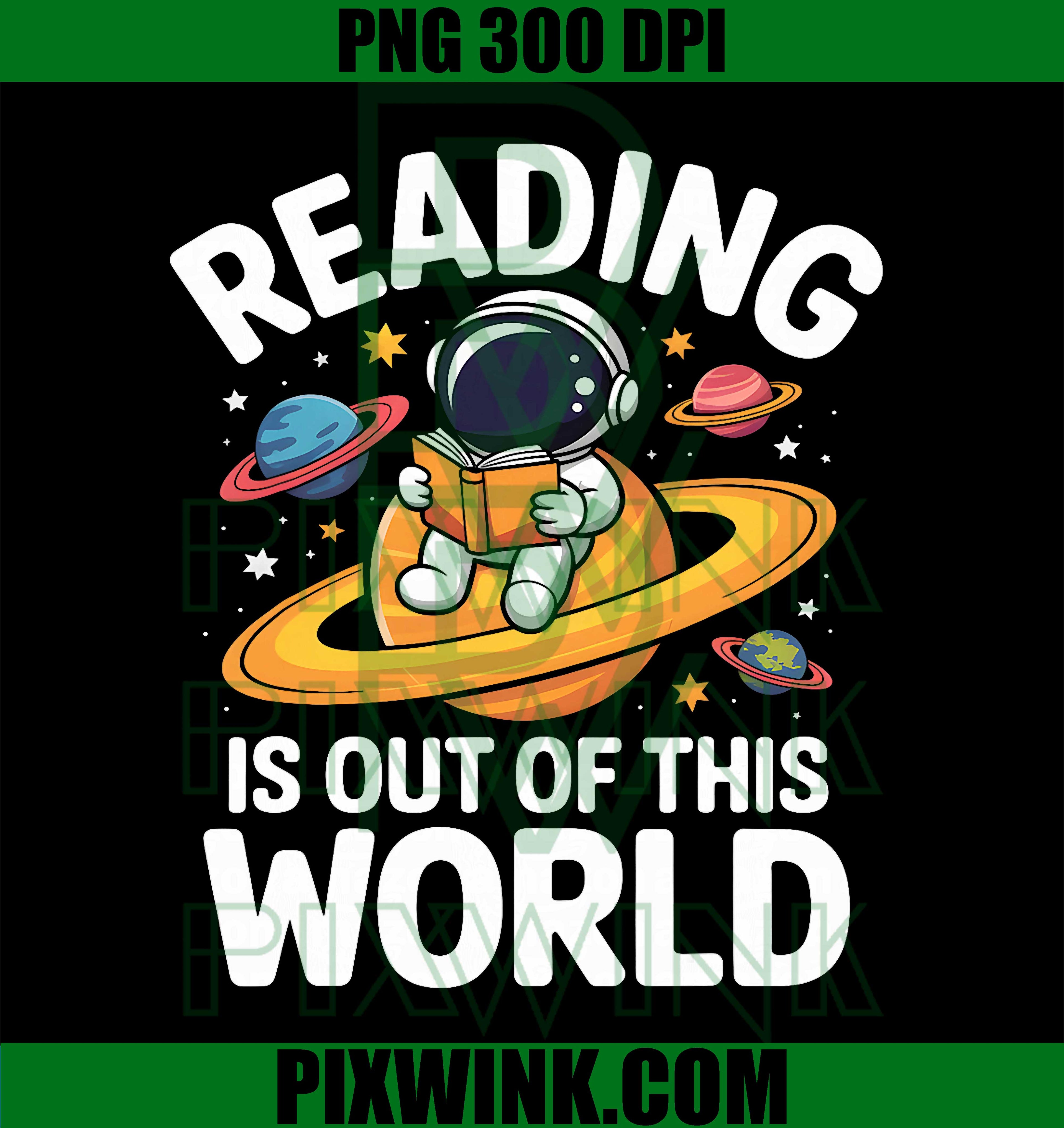 Reading Space PNG, Book Lover Space PNG, Reading Galaxy PNG