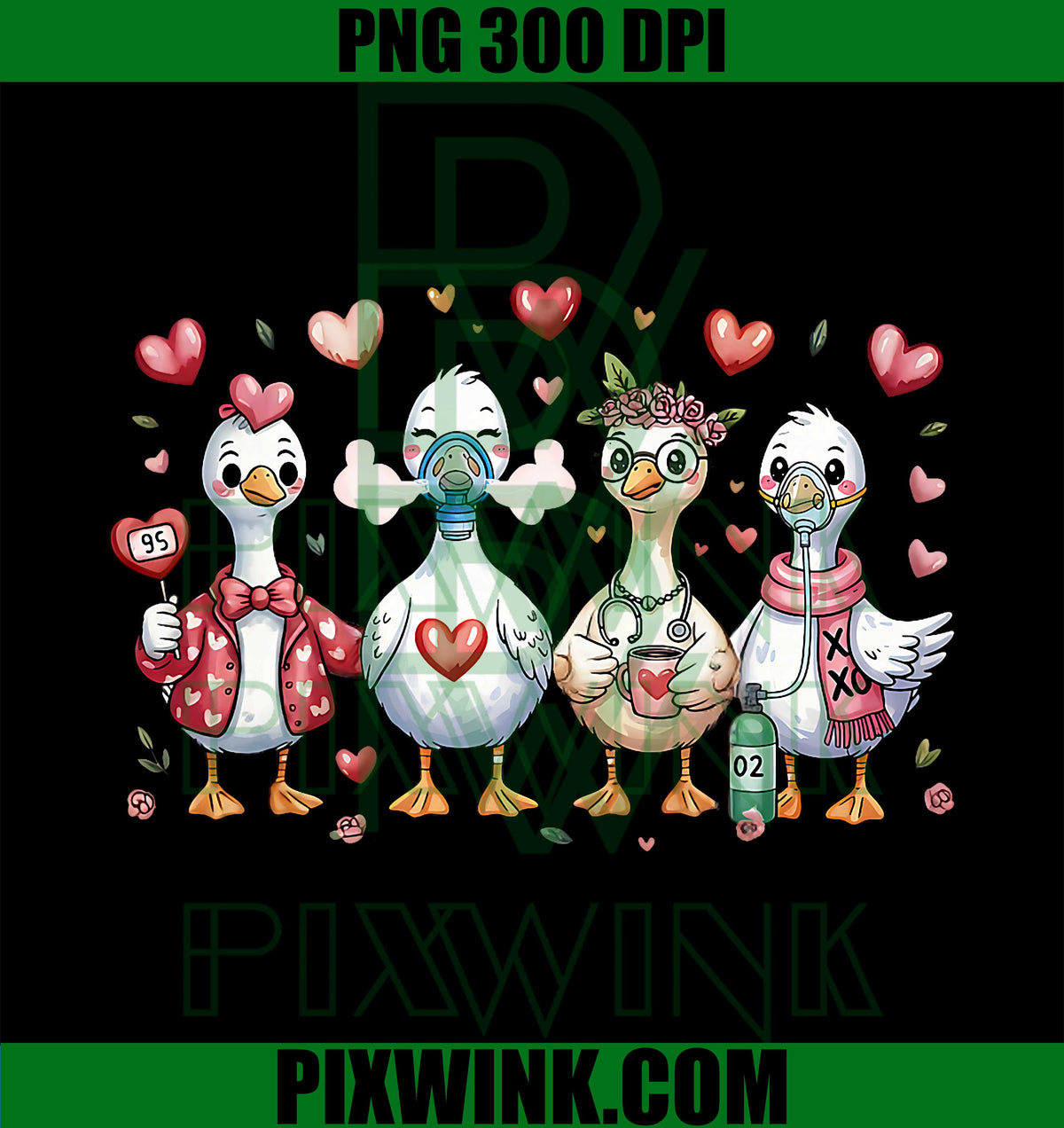 Lung Squad Respiratory Therapist Silly Goose Valentine RT PNG