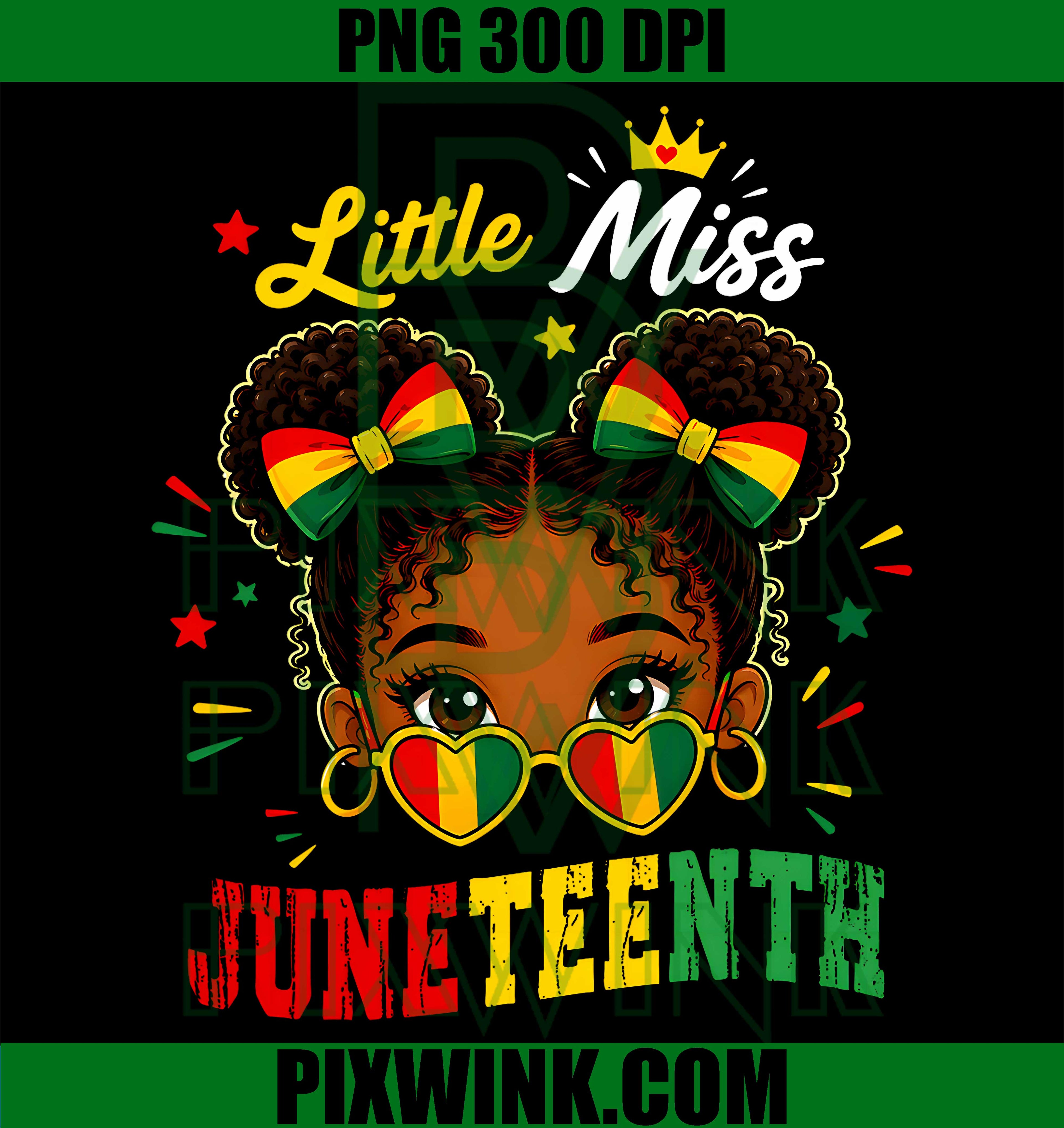 Miss Juneteenth Afro Girl PNG, African American Pride Juneteenth PNG