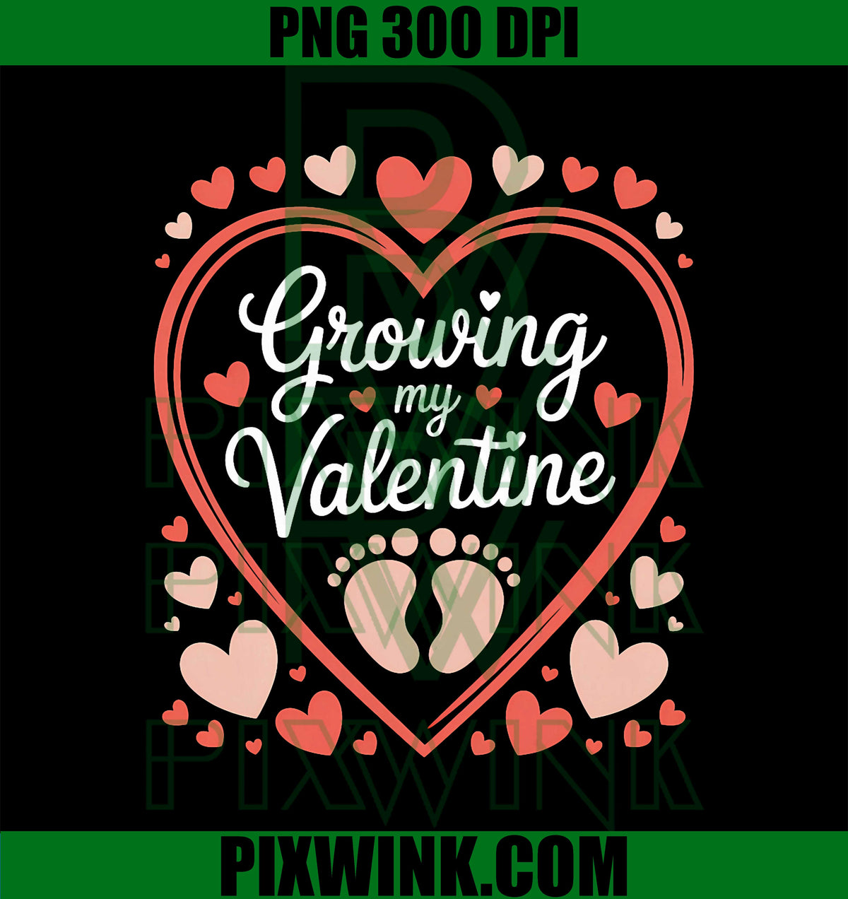 Growing My Valentine PNG, Heartbeat Love PNG
