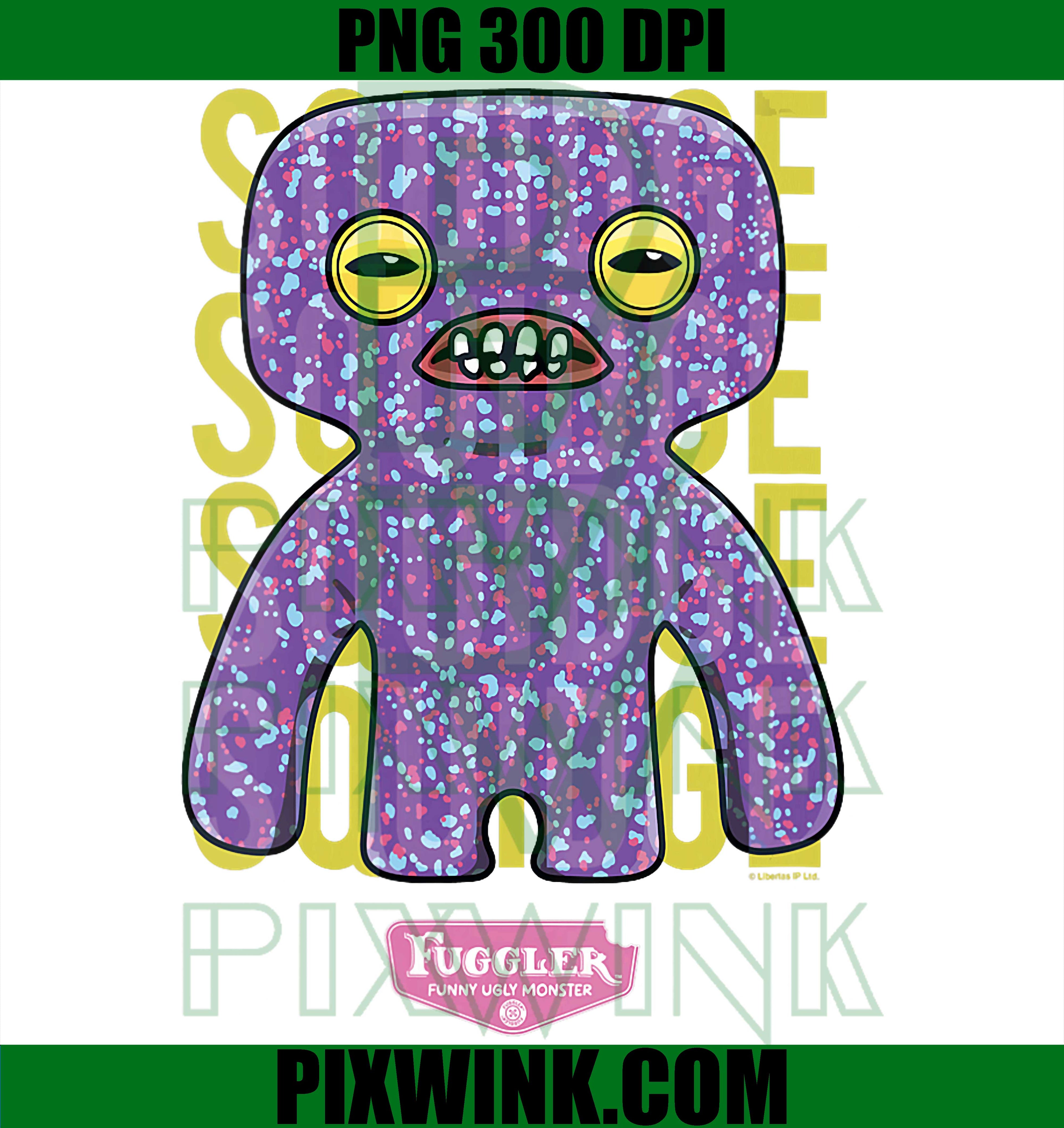Fuggler Squidge PNG, Laboratory Misfits Monster V-Neck PNG