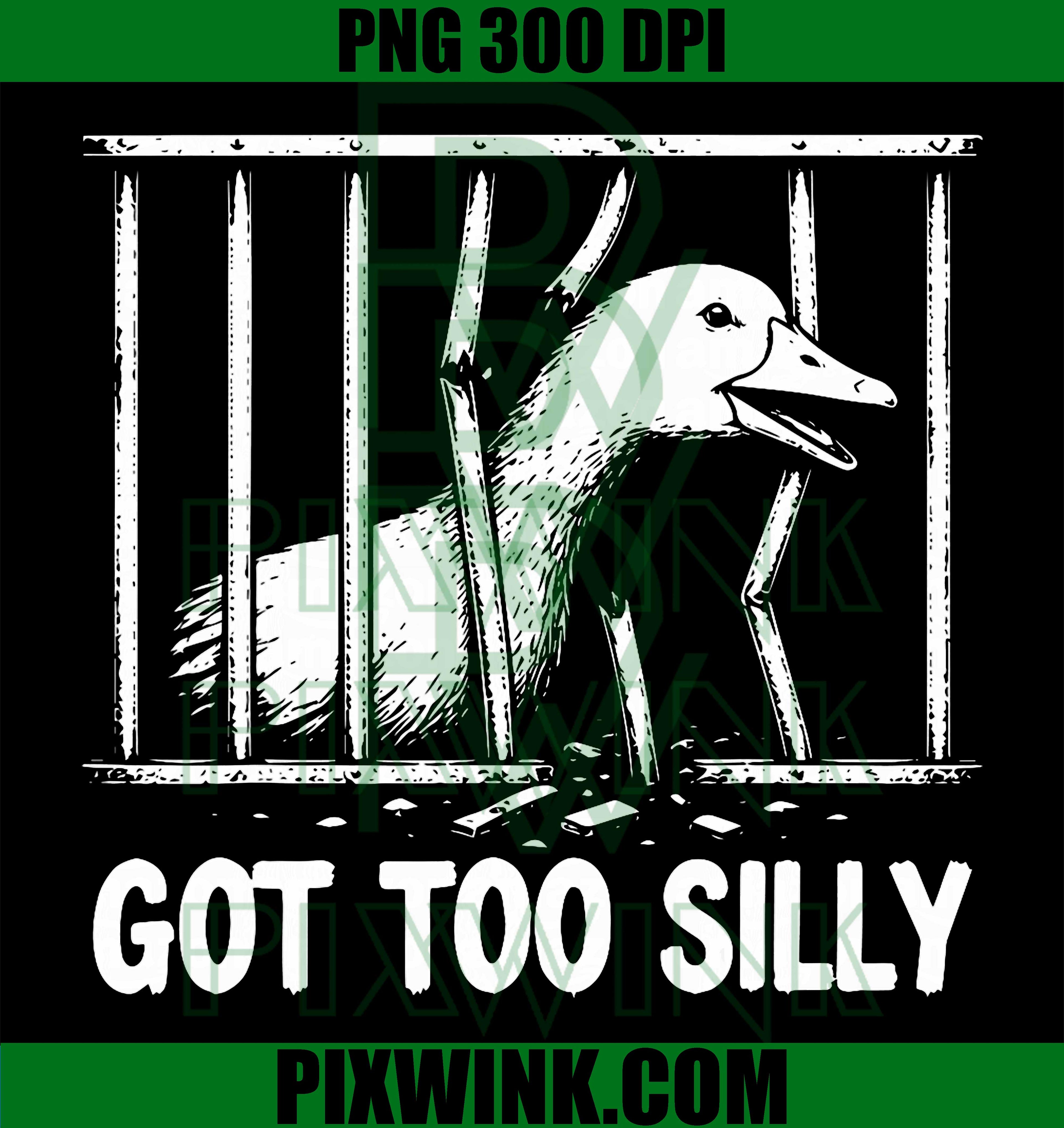 Funny Silly Goose PNG, Animal Meme Goose PNG Graphic Design