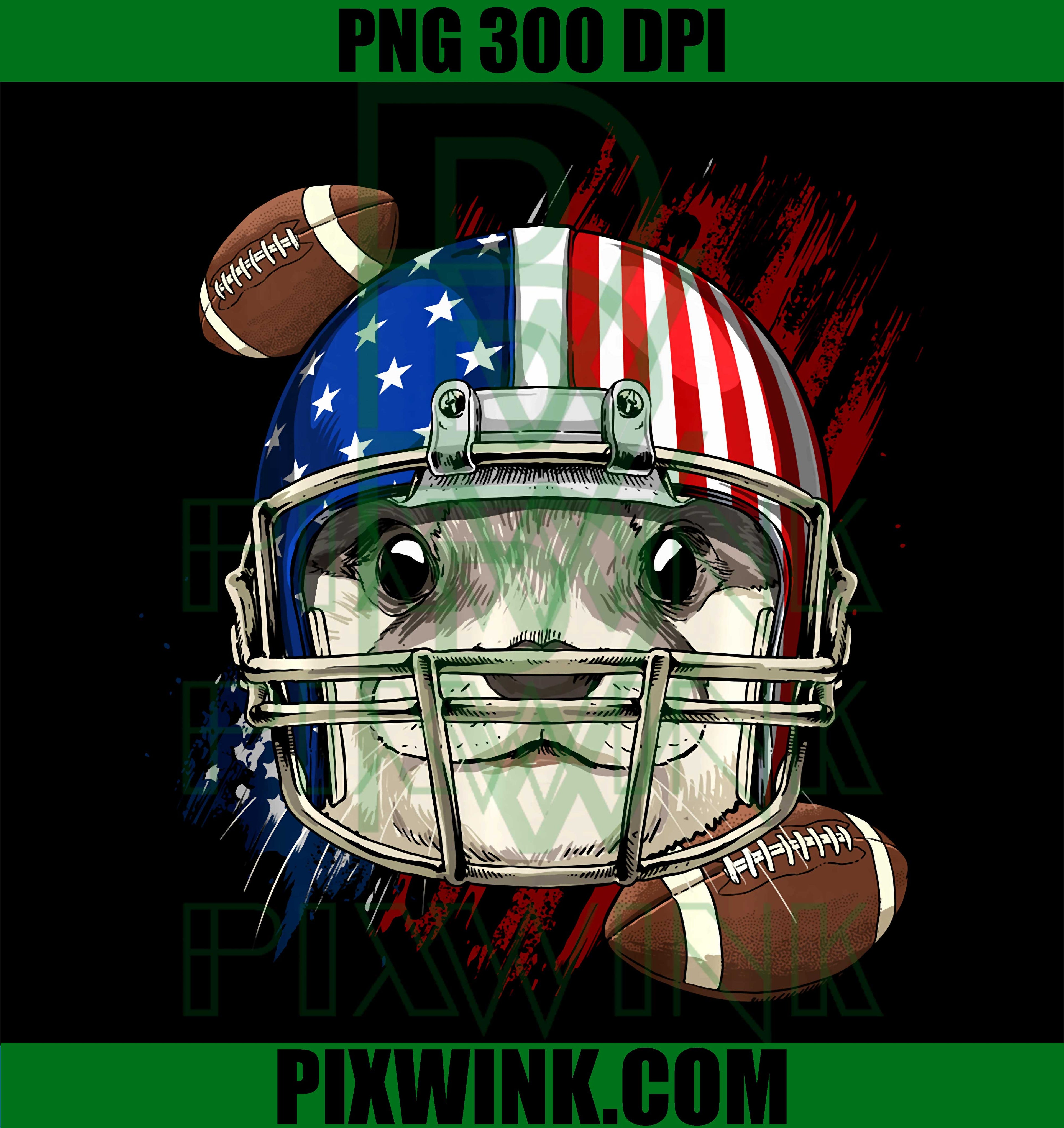 Otter American Football PNG, Otter Lovers USA Flag PNG