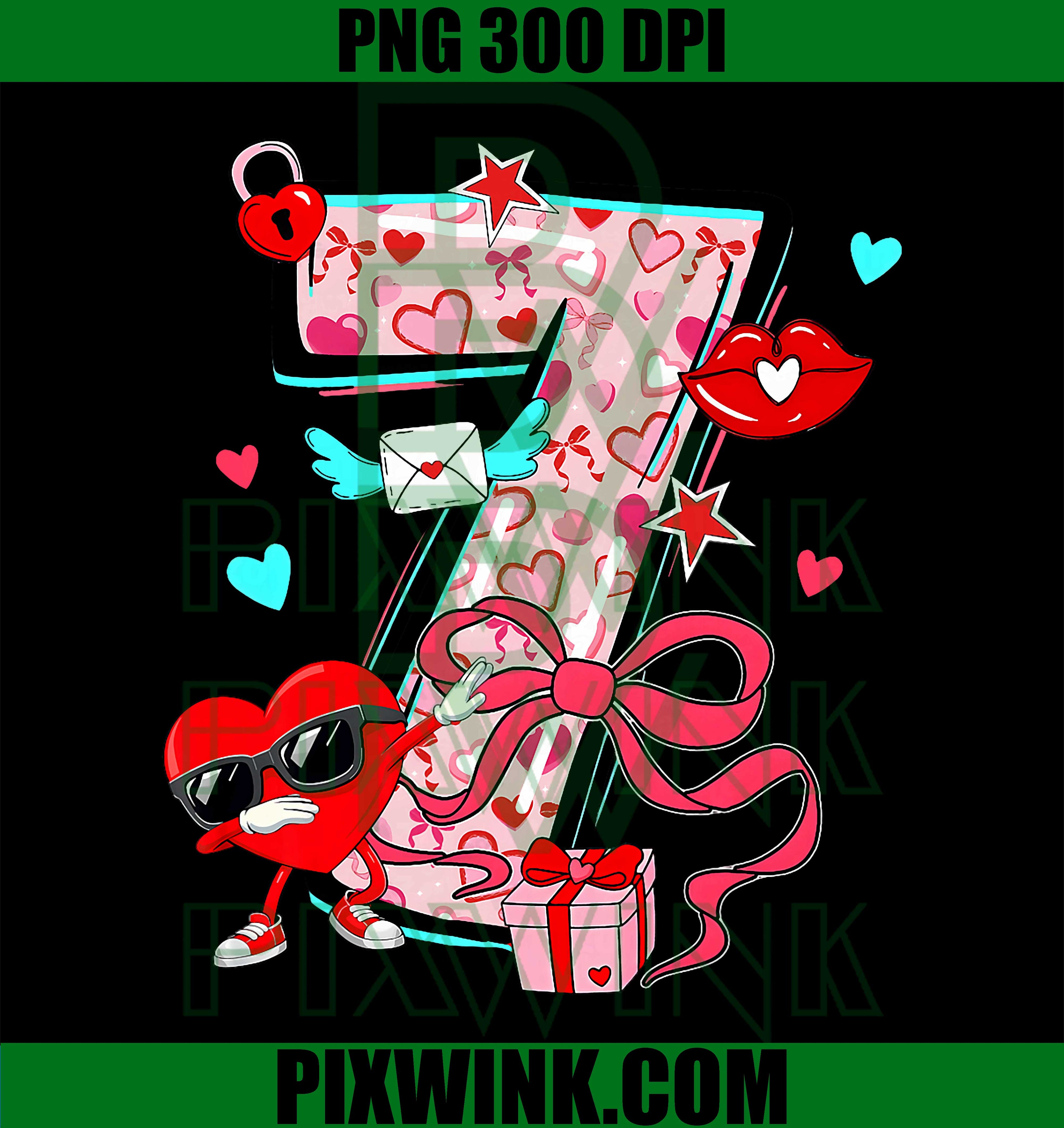 Valentine 67 Six Seven Meme PNG, Dabbing Hearts Matching Couple PNG