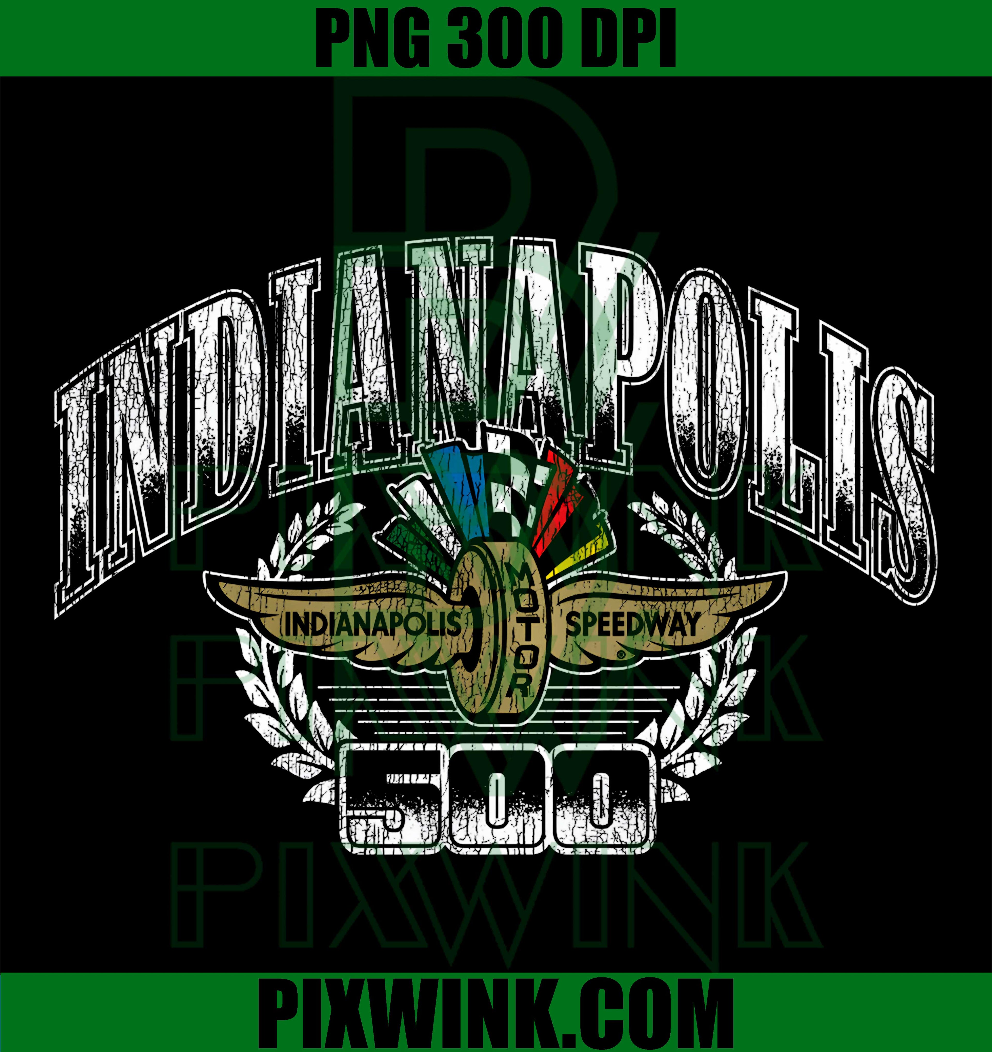 Indy 500 Indianapolis Motor Speedway PNG, Vintage Distressed Racing Graphic PNG