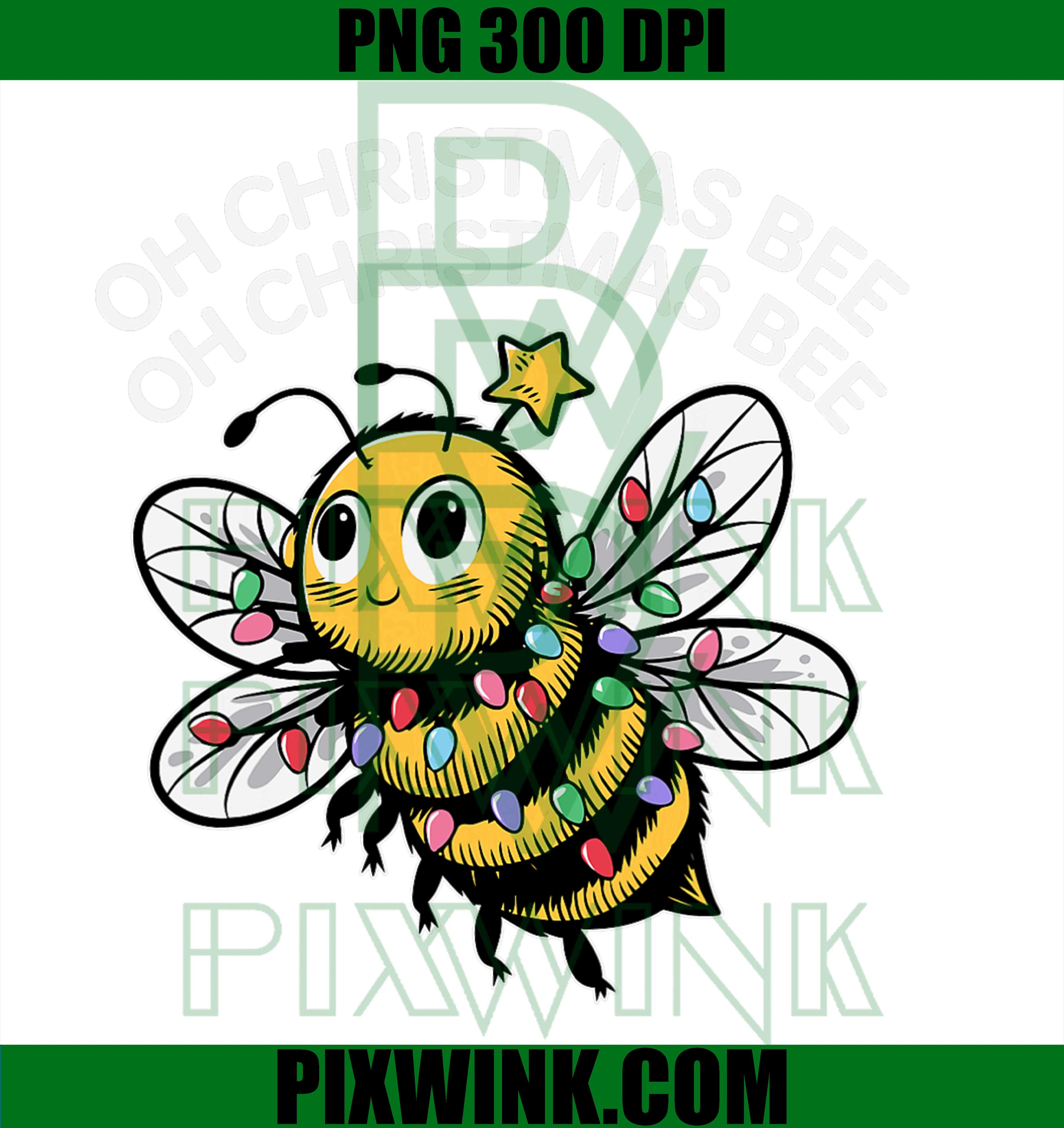 Bee Merry Christmas Bee PNG, Funny Oh Christmas Bee PNG