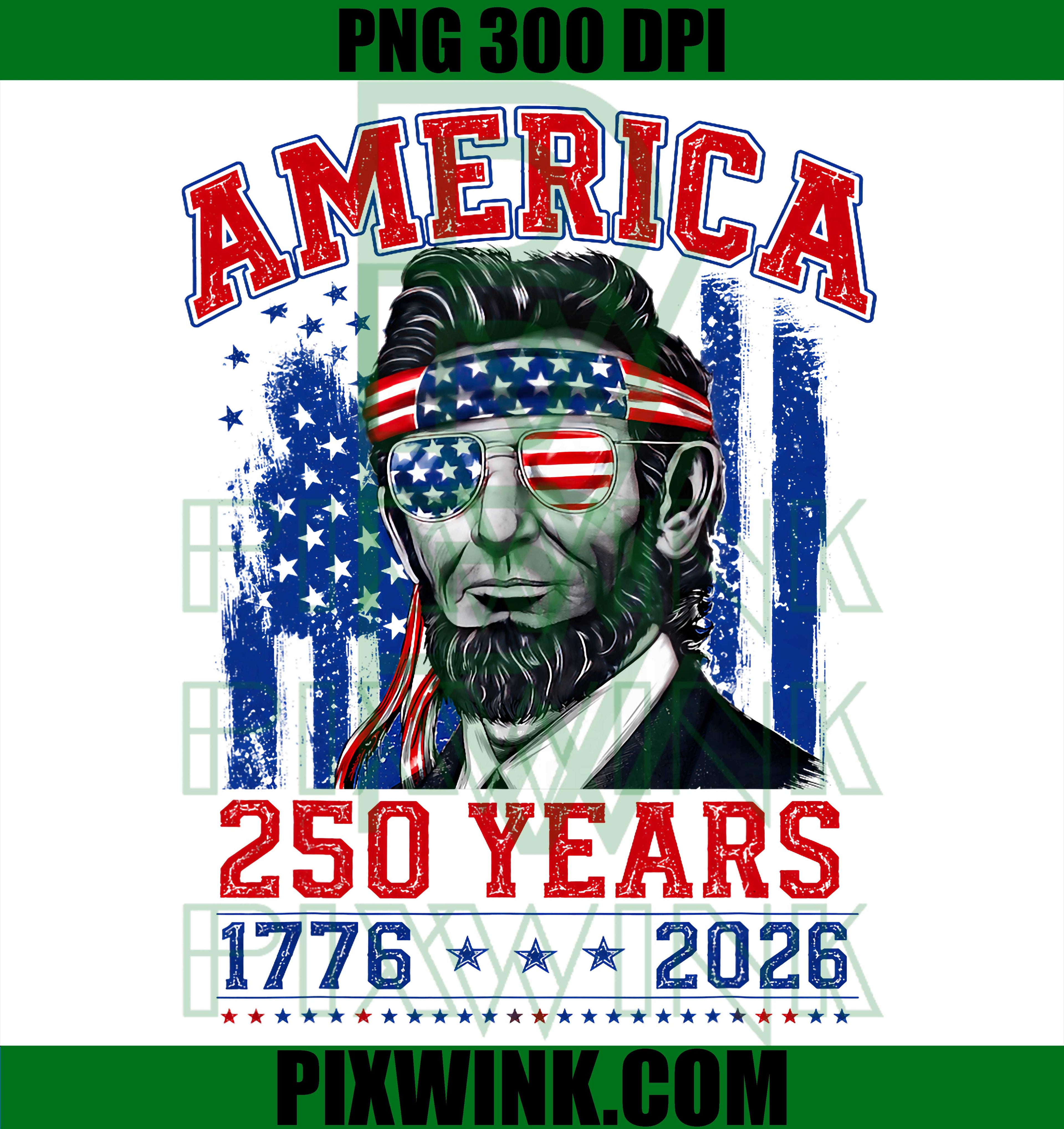 Abraham Lincoln 250 Years PNG, Vintage Abe Lincoln Portrait PNG