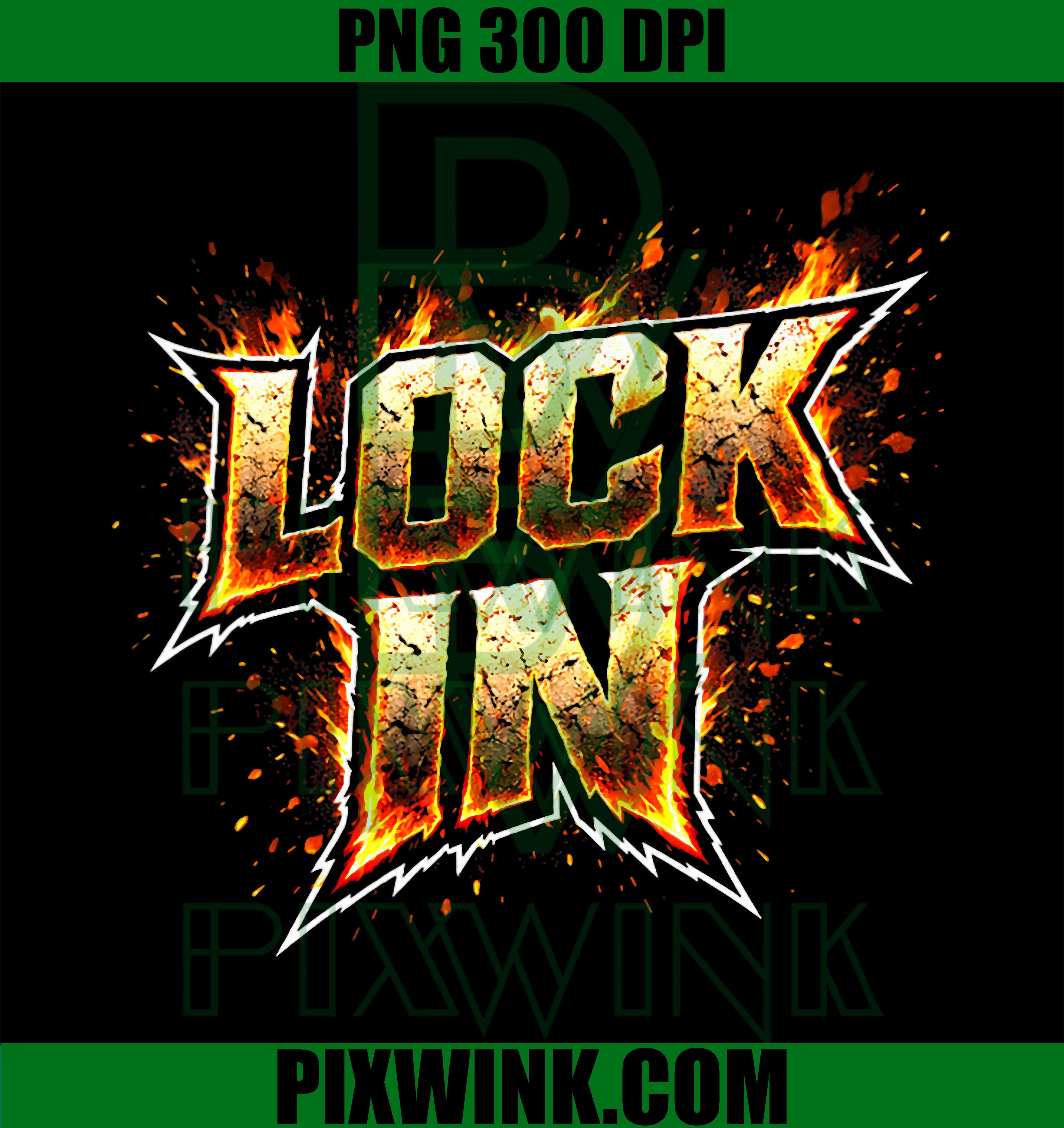 Gym Motivation PNG, Lock In Typography PNG, Discipline Mindset Design PNG