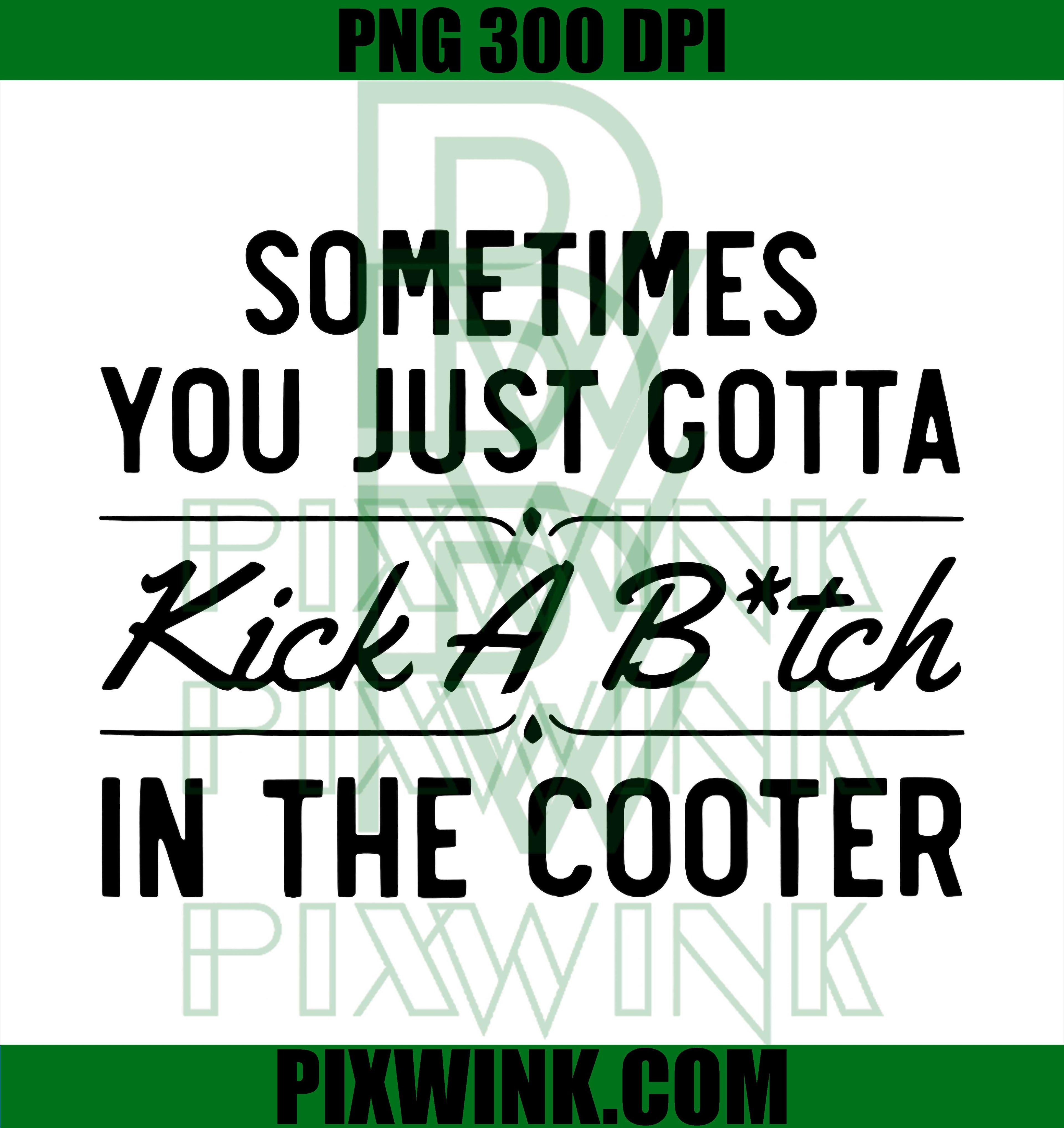 Sometimes You Just Gotta Kick A Bitch PNG, Funny Sarcastic Quote PNG
