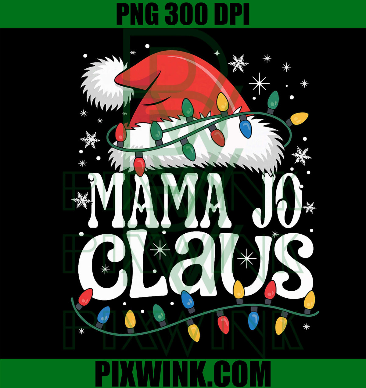 Mama JO Claus, Funny Xmas Christmas Grandma Holiday Style PNG