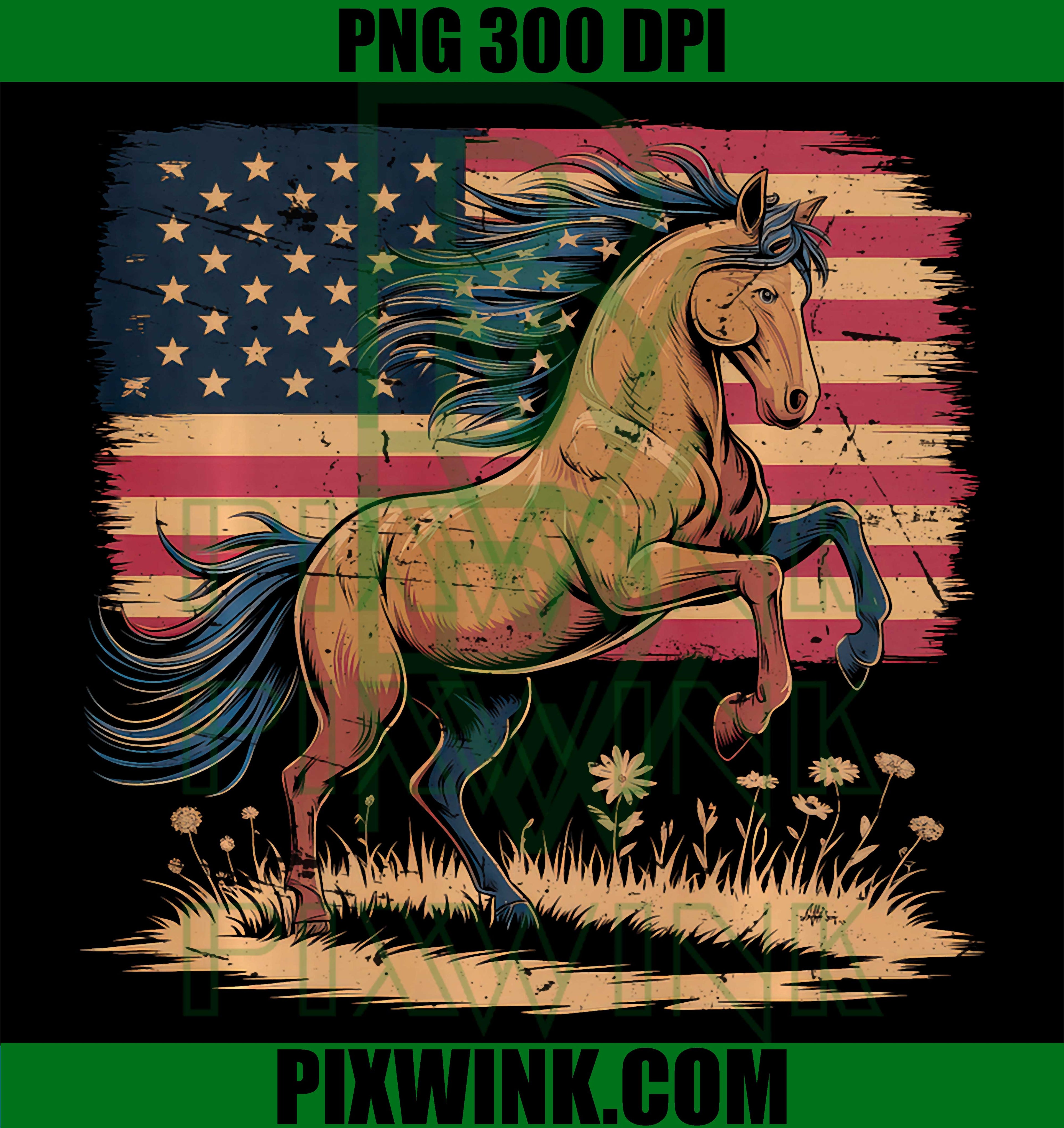 American Flag Horse Riding PNG, Women Country Patriot USA Graphic PNG