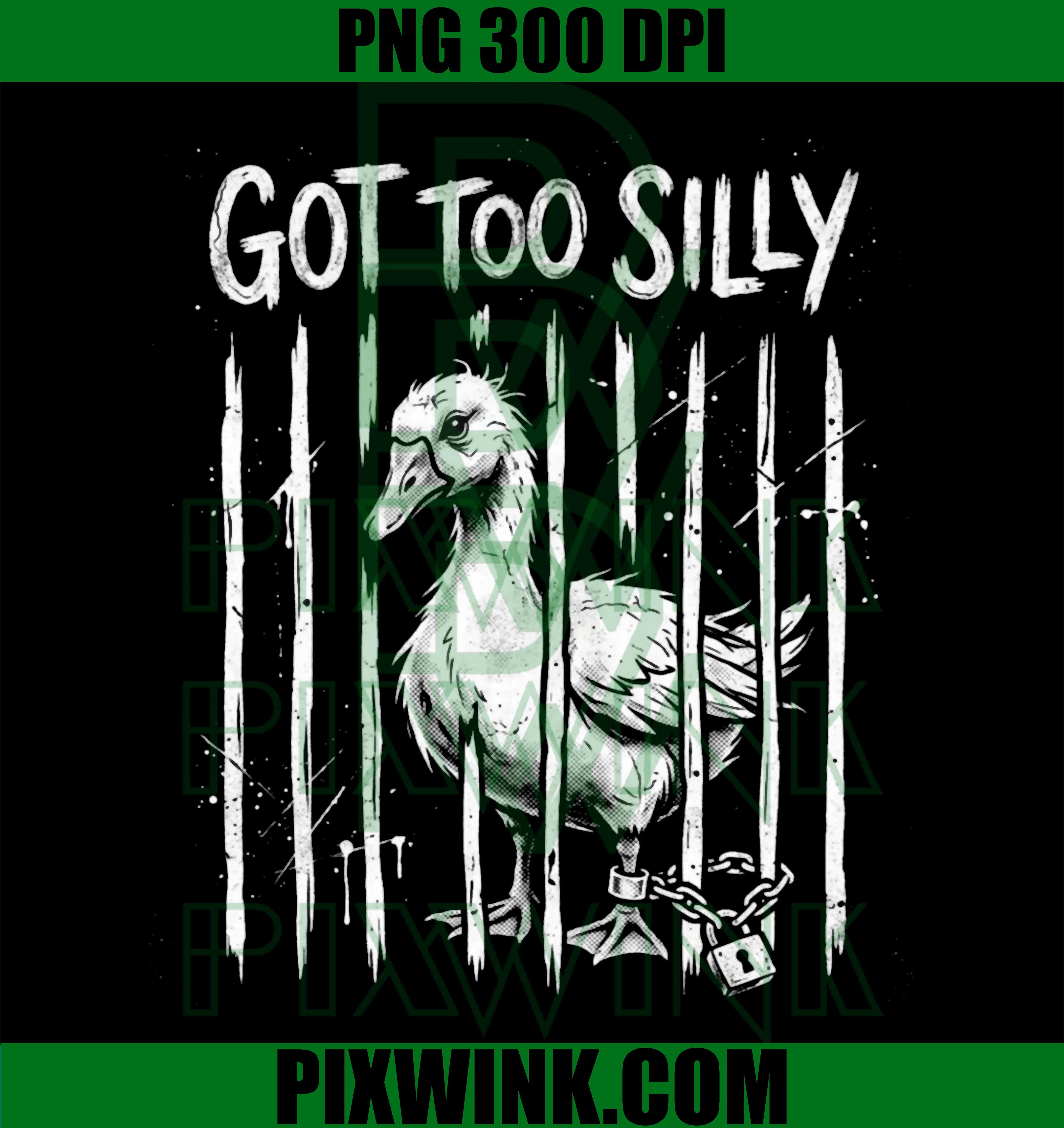Silly Goose Jailbird PNG, Funny Goose Meme PNG Prison Cowboy Design