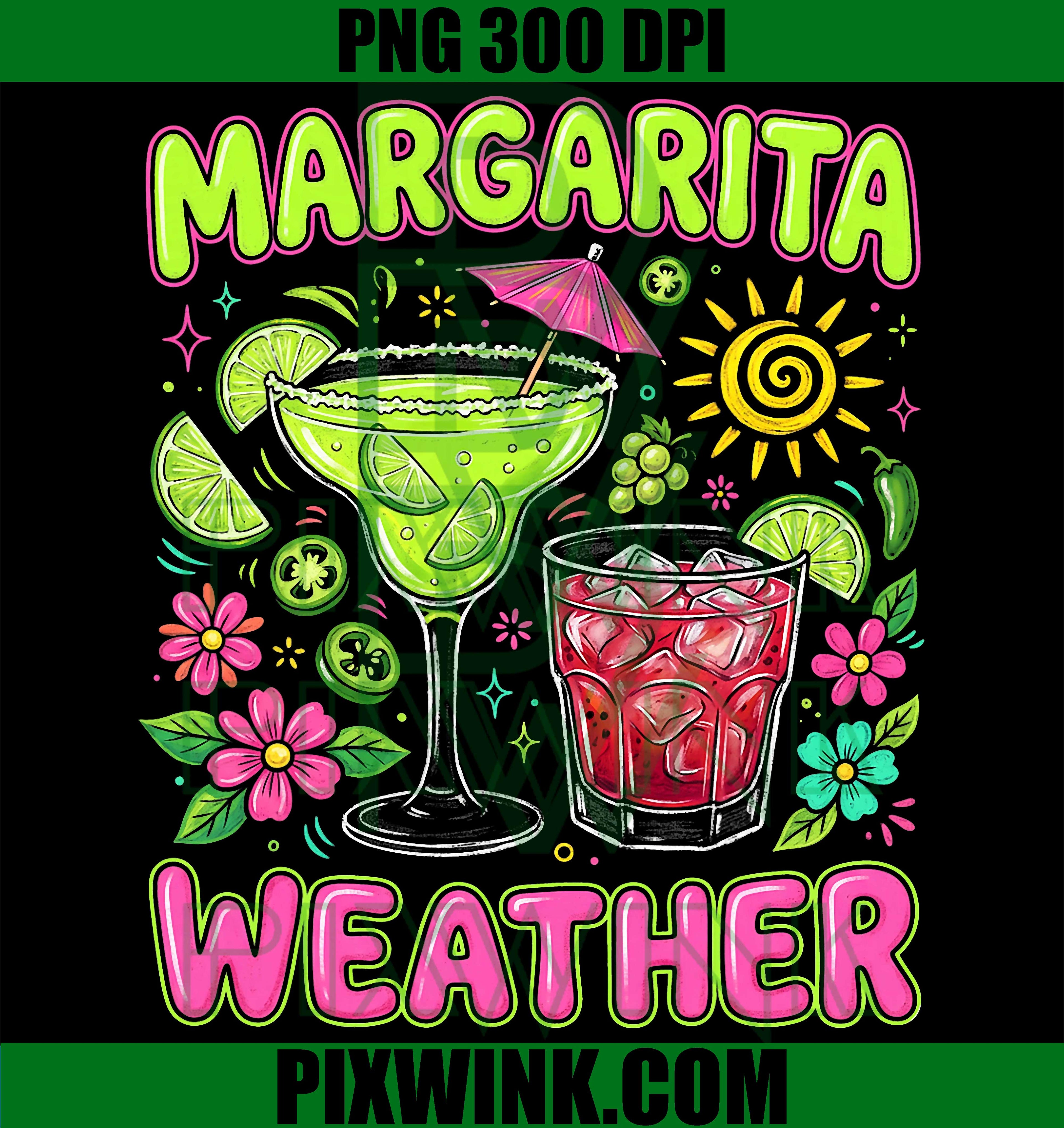 Margarita Fiesta Cocktail PNG, Vintage Summer Party Drink Lover PNG
