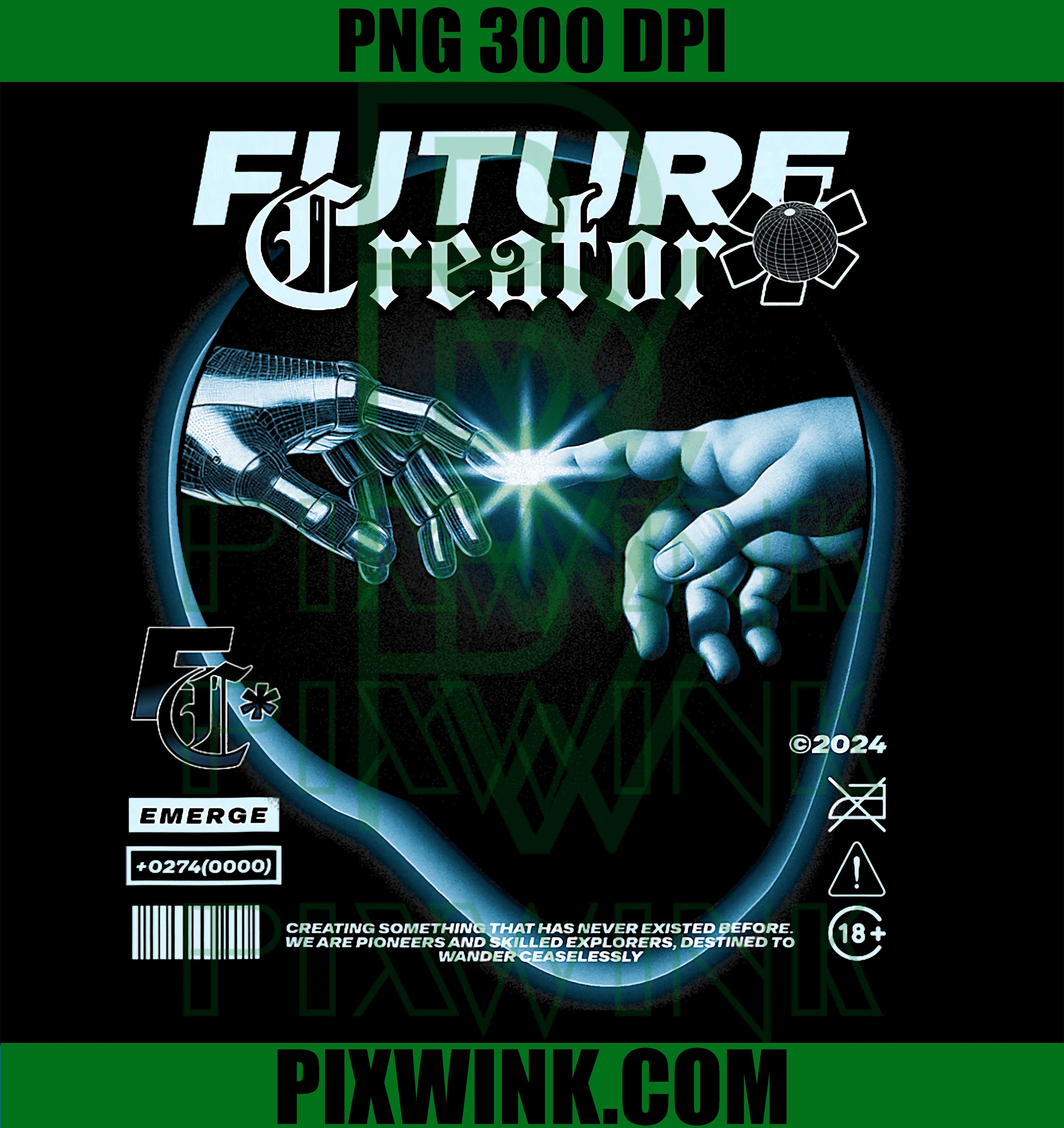 Sci Fi Future Creator PNG, Cyberpunk Visionary Graphic Design PNG