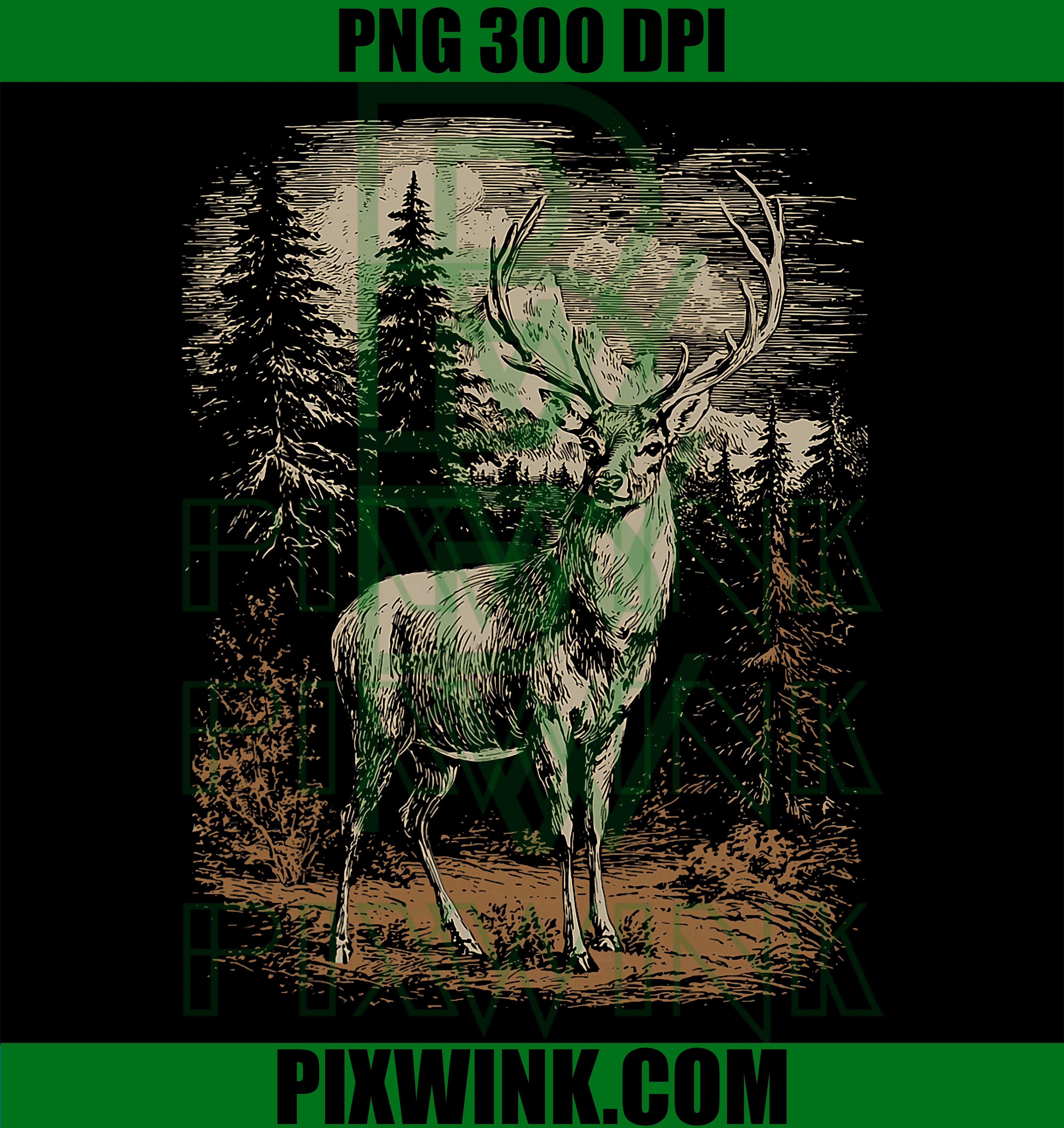 Rustic Deer Stag Elk Buck Whitetail Graphic PNG
