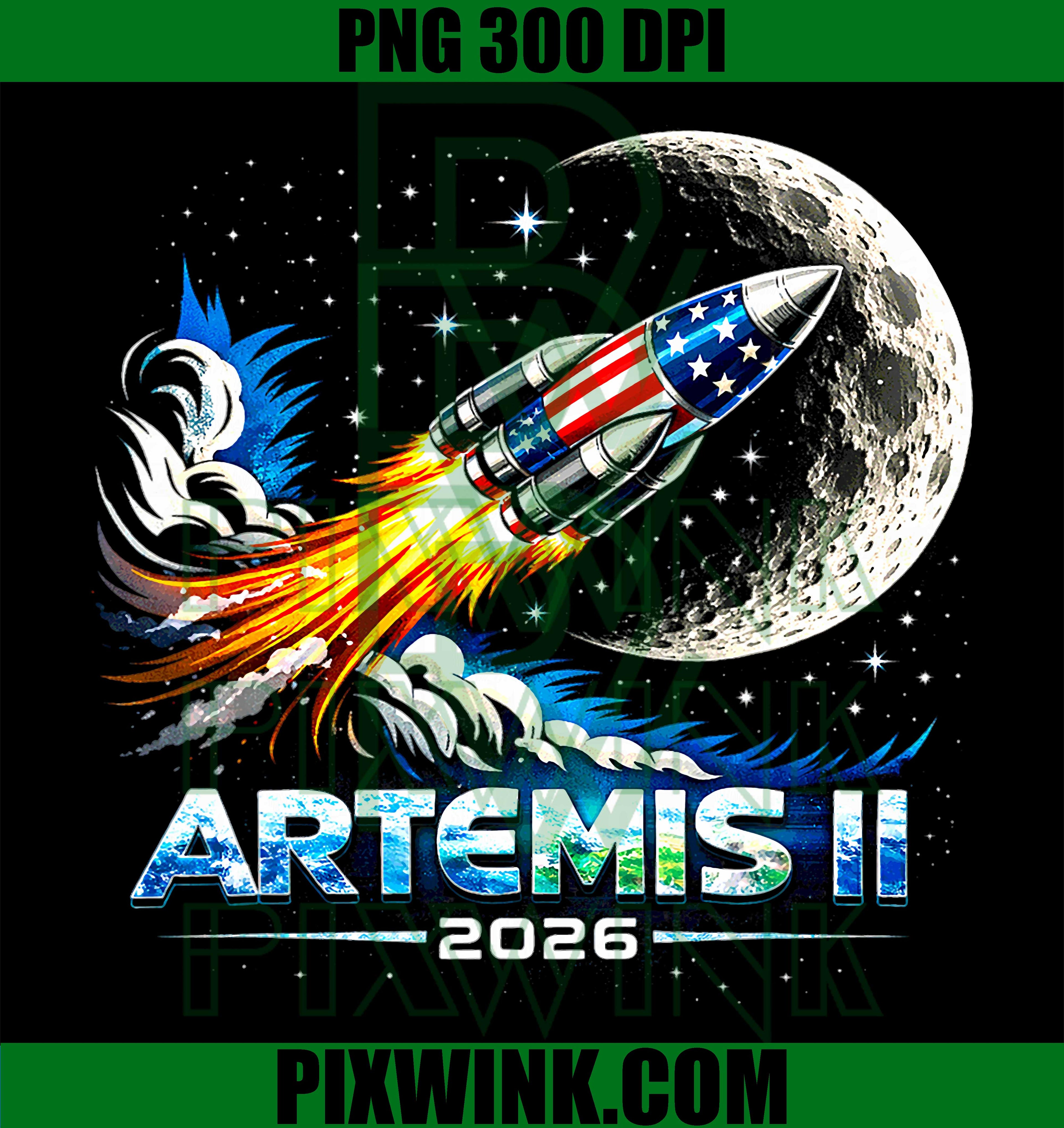 Artemis II 2026 Rocket PNG, Moon Mission Launch PNG
